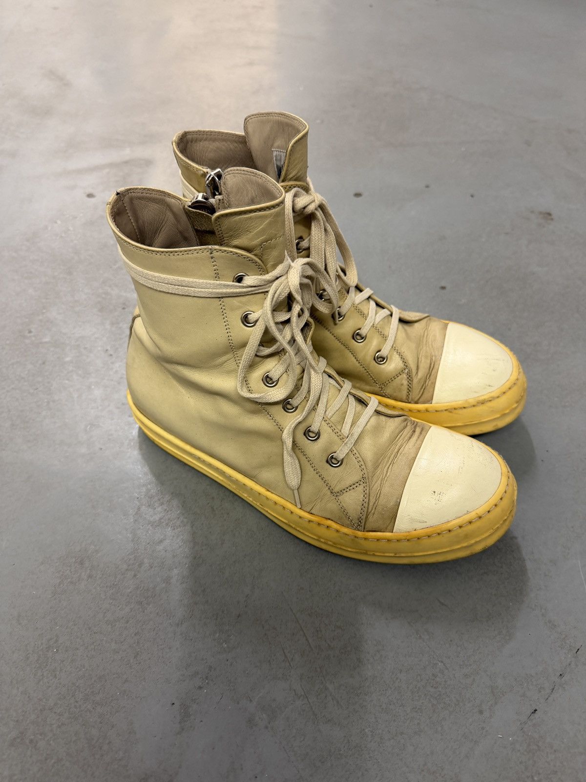 Rick Owens Rick Owens Main Line Vintage Leather High Sneakers Size US 9 / EU 42 - 5 Thumbnail