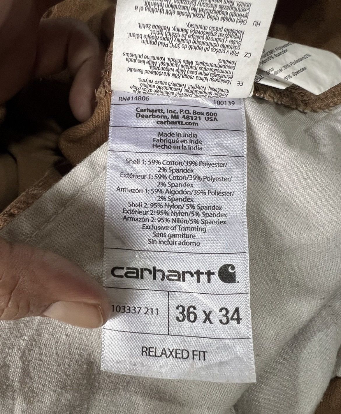Carhartt 🔥Crazy Rare Carhartt Ripstop Multipockets Double Knee Size US 35 - 22 Thumbnail