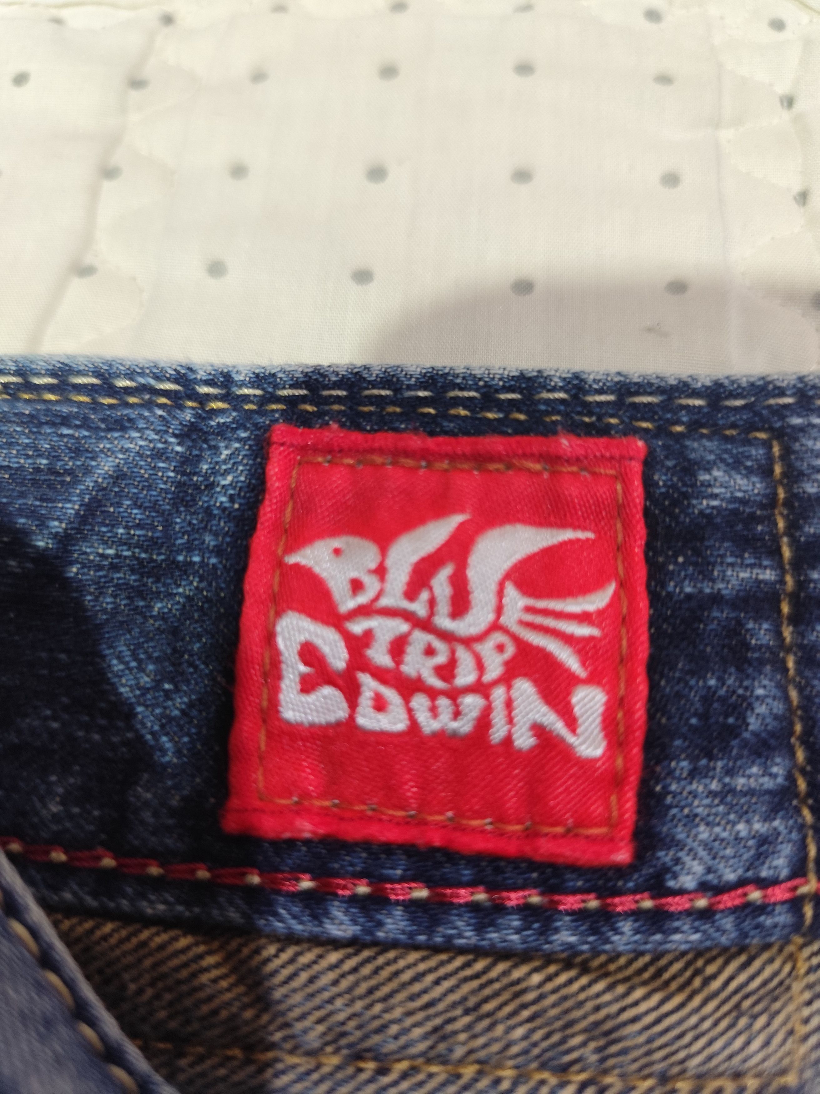 Beauty Beast × Edwin × If Six Was Nine Vintage Edwin 503 Blue Trip Washed Denim J017 Size 26" / US 2 / IT 38 - 8 Thumbnail