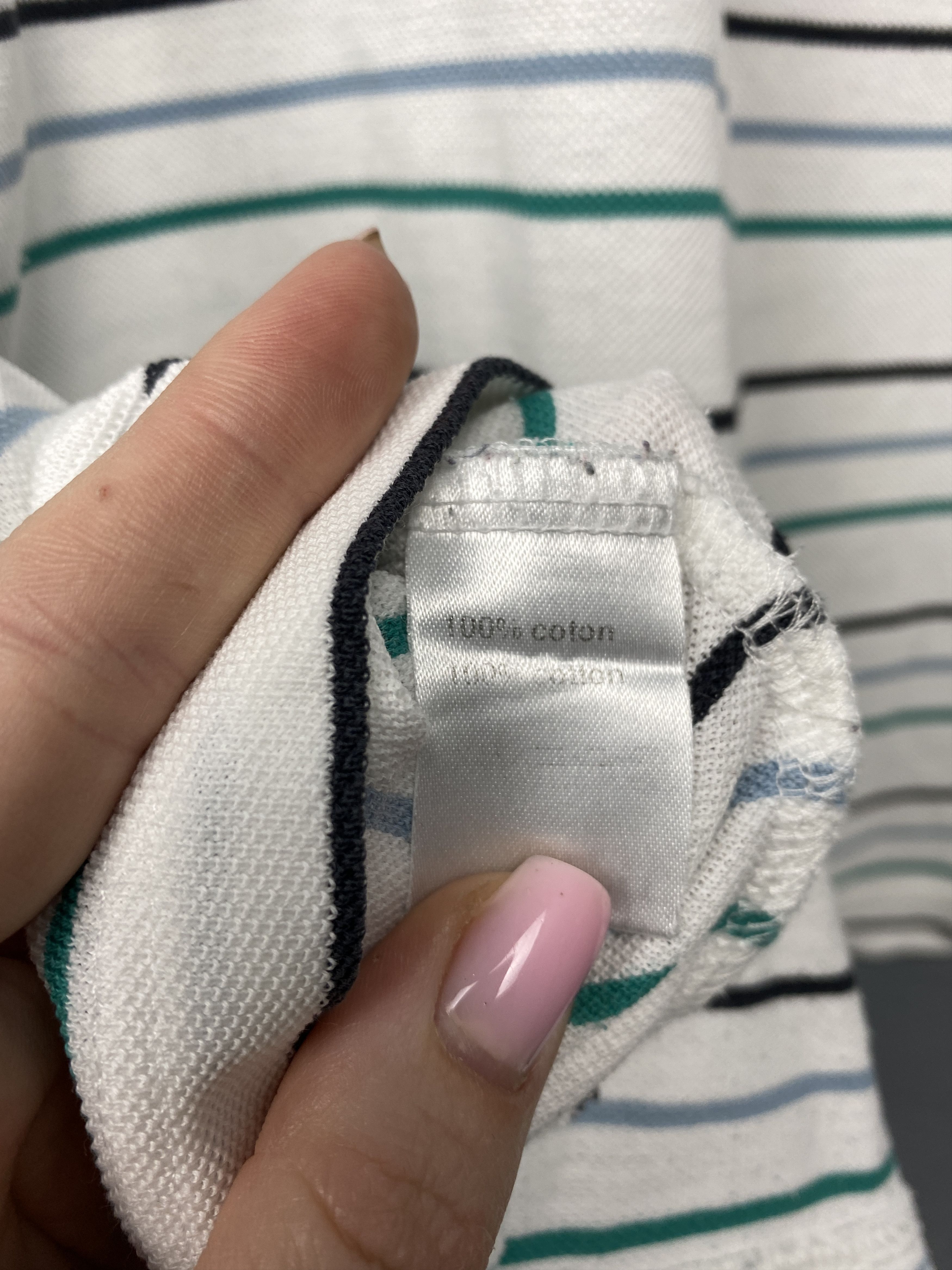 Lacoste × Vintage Lacoste Vintage Mens Striped Polo Shirt Size L Size US L / EU 52-54 / 3 - 5 Thumbnail