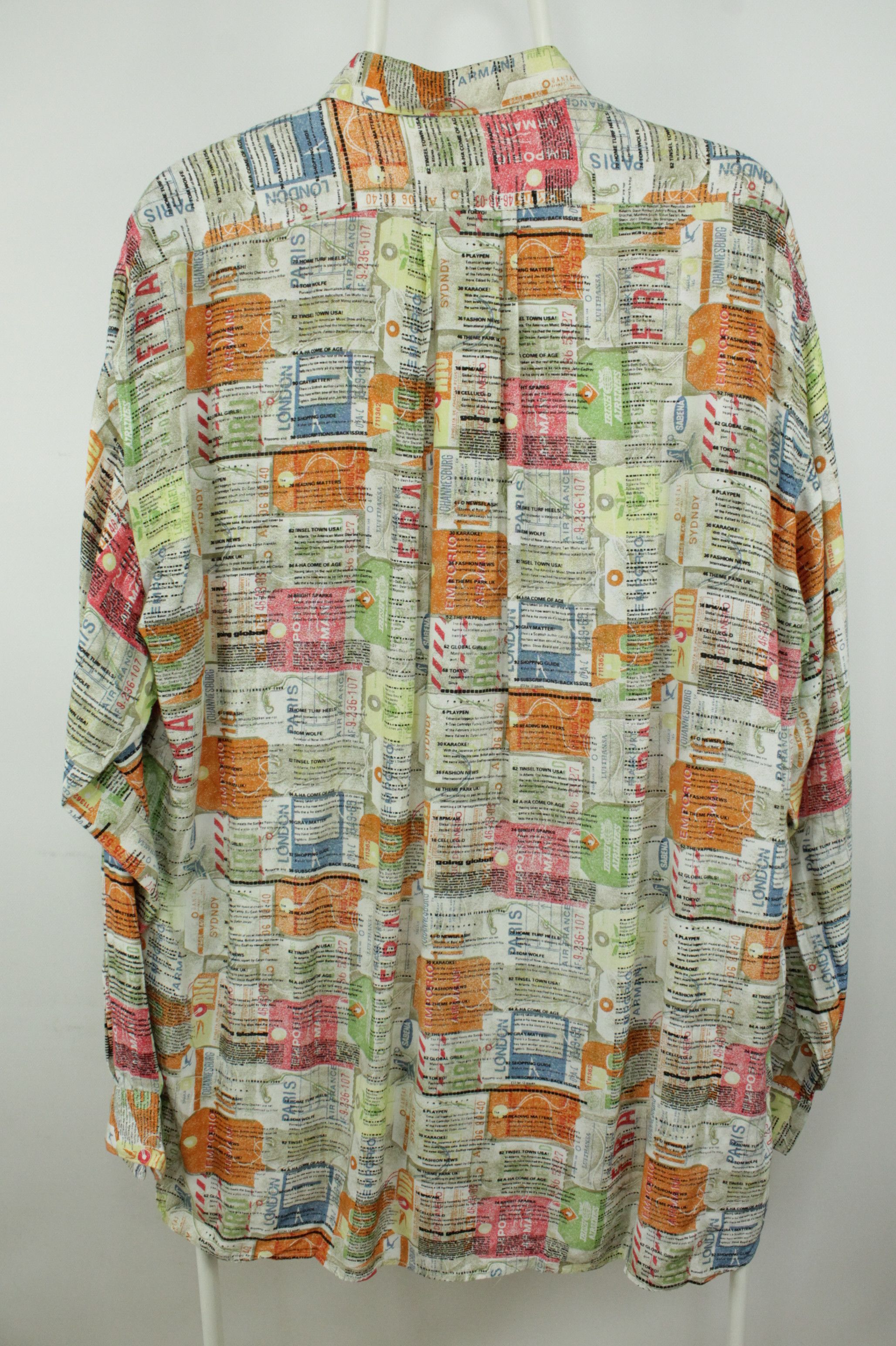 Emporio Armani RARE Vintage Emporio Armani Ticket Pattern Shirt Size US L / EU 52-54 / 3 - 10 Thumbnail