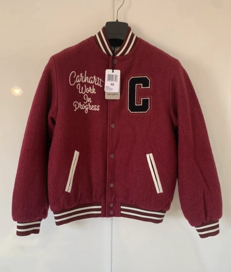 Carhartt Wip Varsity Jacket Carhartt Wip W Pembroke size XS Bordeaux new Size XS / US 0-2 / IT 36-38 - 1 Thumbnail