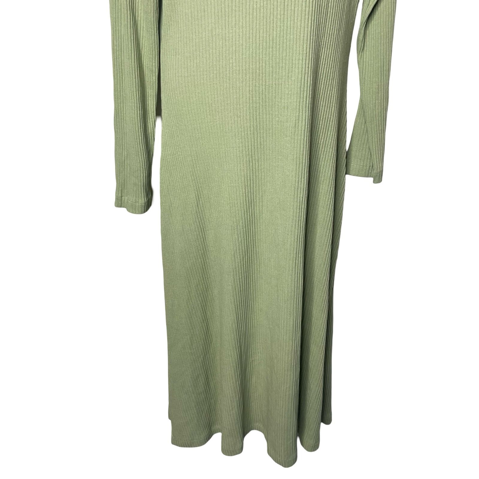 Mara Hoffman NWOT MARA HOFFMAN Light Green Stretchy Ribbed Emery Dress L Size L / US 10 / IT 46 - 4 Thumbnail
