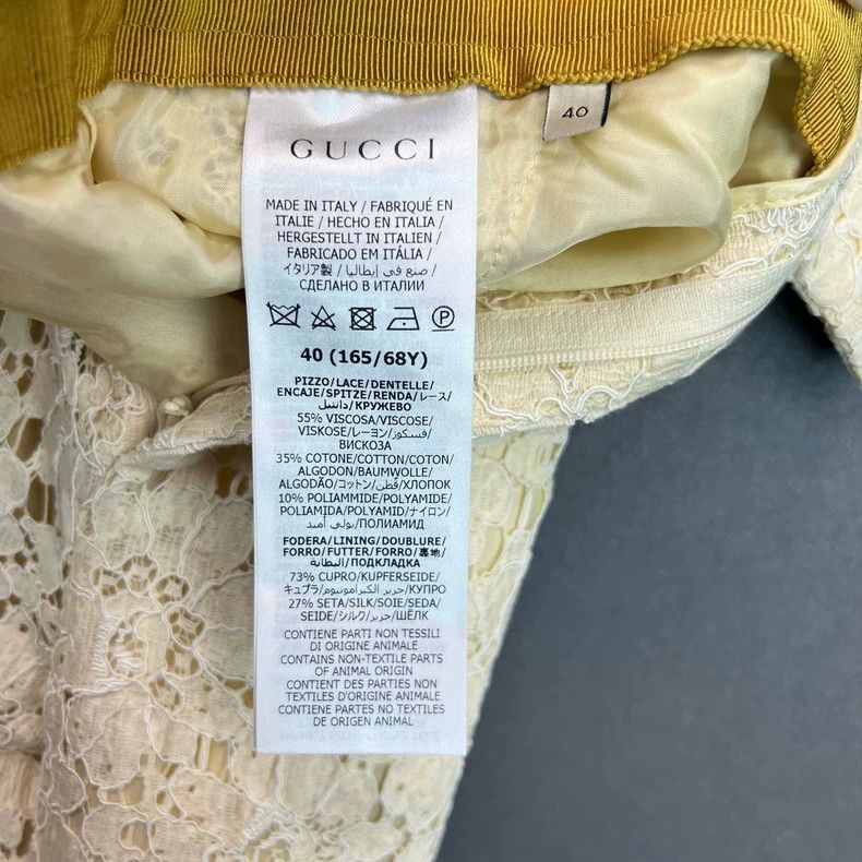 Gucci GucciLace pattern hollow double-layer slim trousers 2503-Ne Size 26" / US 2 / IT 38 - 4 Thumbnail