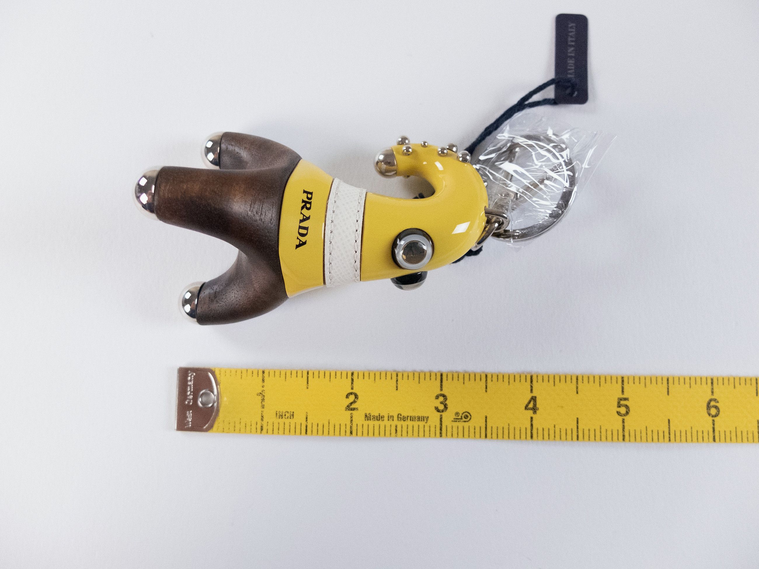 Prada PRADA Pradamalia Fiddle leather & wood robot keyring charm Size ONE SIZE - 7 Thumbnail