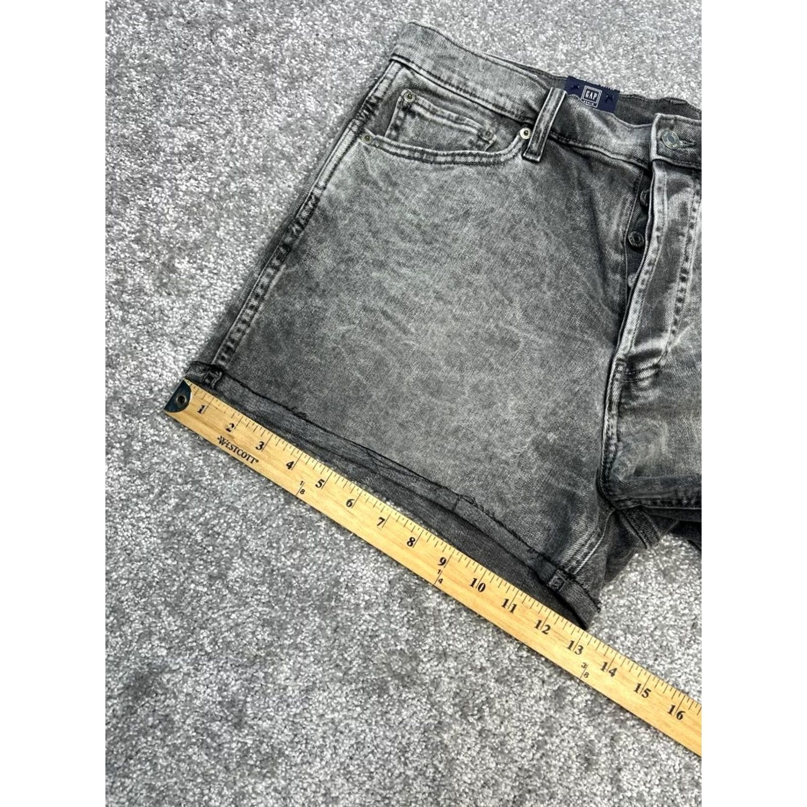 Gap Gap Shorts Womens 32 Gray Cheeky Denim Cotton Stretch High Rise Beach New Size 24" / US 00 / IT 34 - 4 Thumbnail