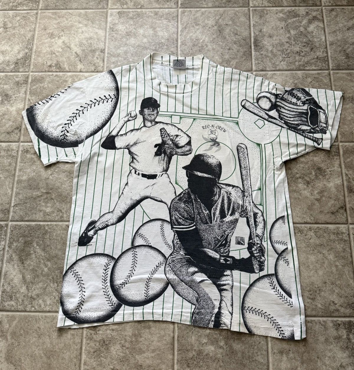 Other Vintage All-Over-Print Baseball T-Shirt Size US XL / EU 56 / 4 - 1 Thumbnail