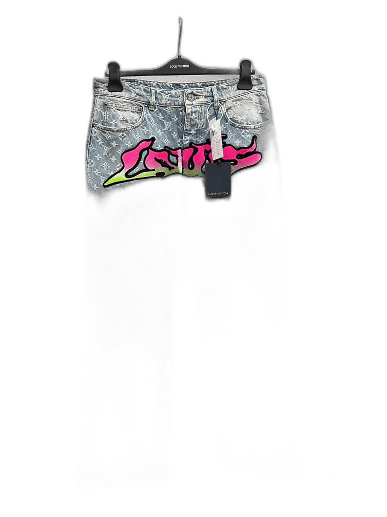 Louis Vuitton Louis Vuitton Flame Logo Denim Pants Size 30 -2505 Size US 30 / EU 46 - 1 Thumbnail