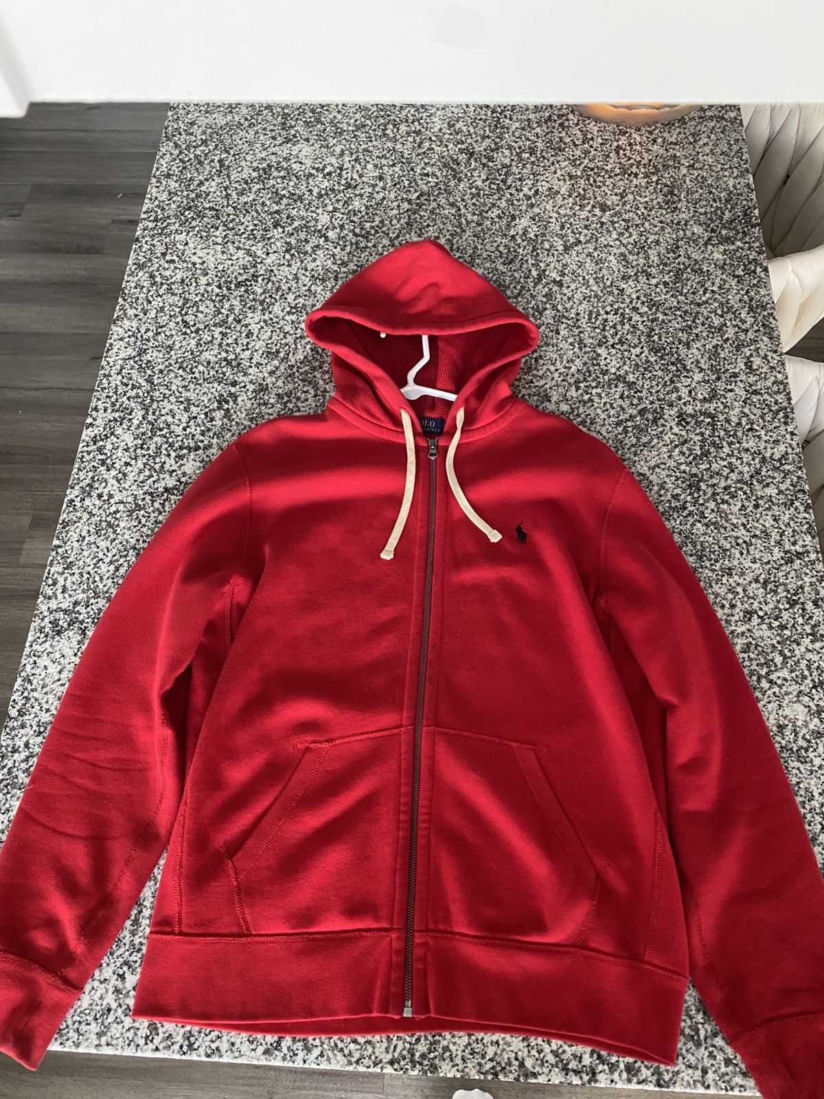 Polo Ralph Lauren Red Fleece Zip Up Hoodie