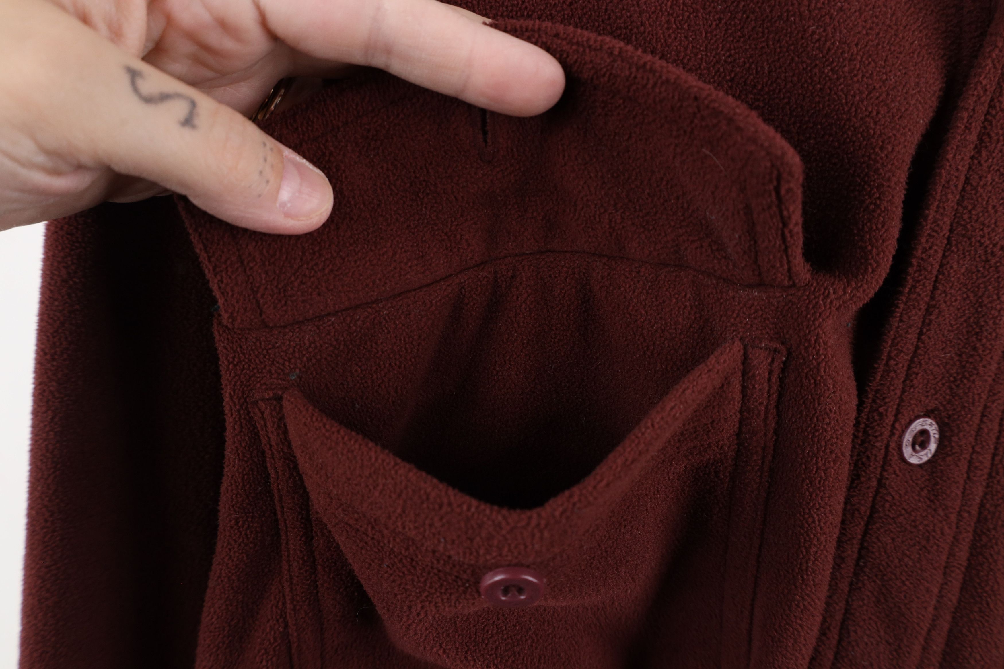 Vintage Vintage 90s Streetwear Fleece Button Shirt Jacket Jac Shirt Size US L / EU 52-54 / 3 - 8 Thumbnail