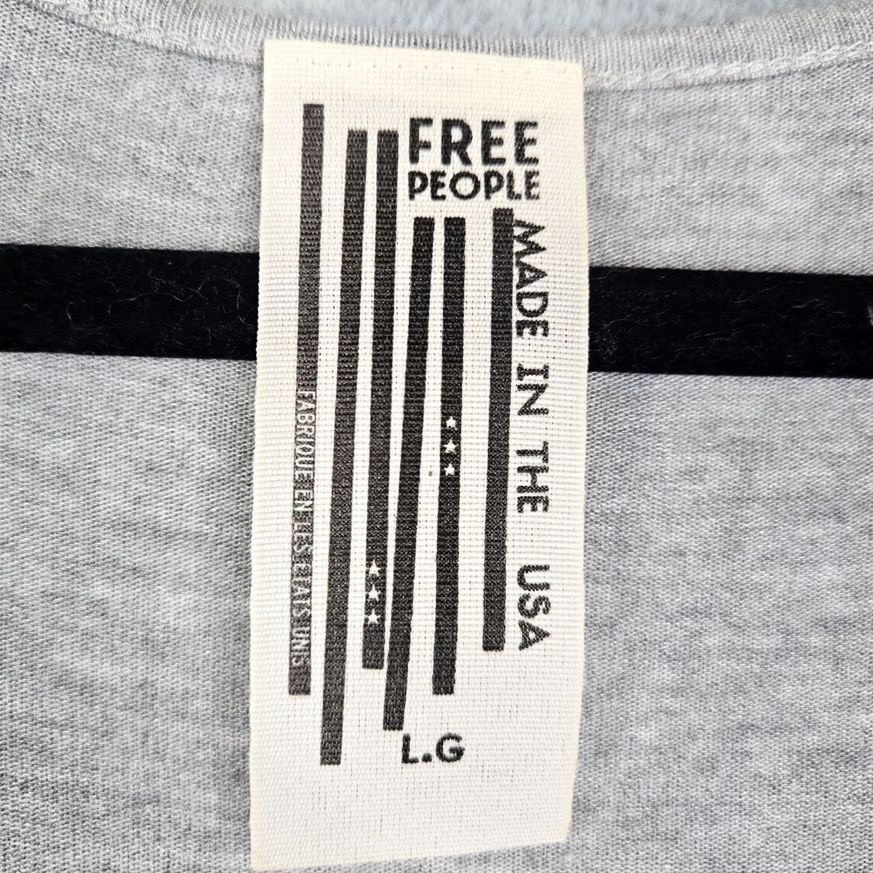 Free People Free People Shirt Women L Gray V-Neck Hoffman Tee Size L / US 10 / IT 46 - 3 Thumbnail