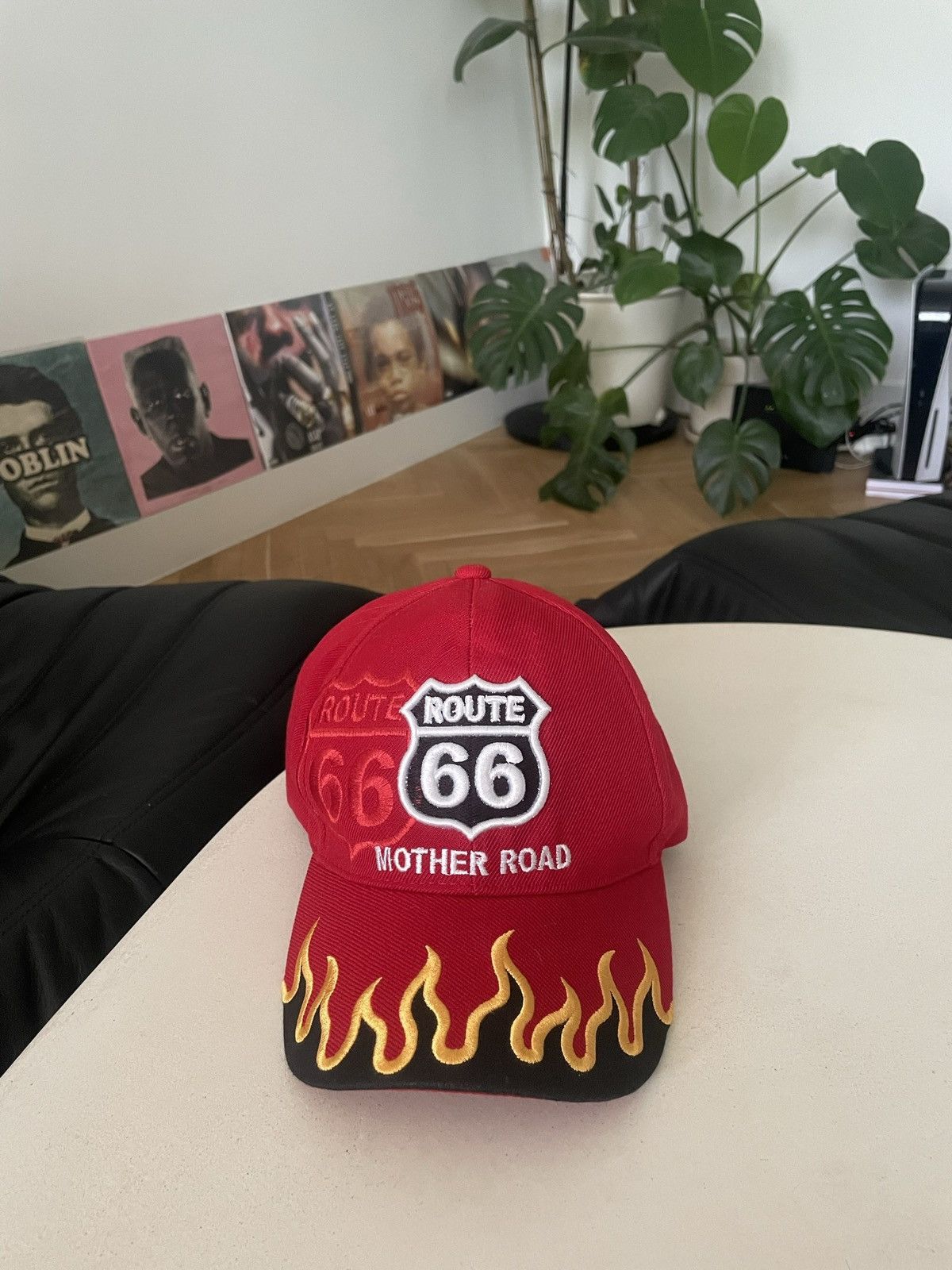 Vintage Vintage ROUTE 66 Hat Mother Road Flame Avant Garde Y2k Hype Size ONE SIZE - 1 Thumbnail
