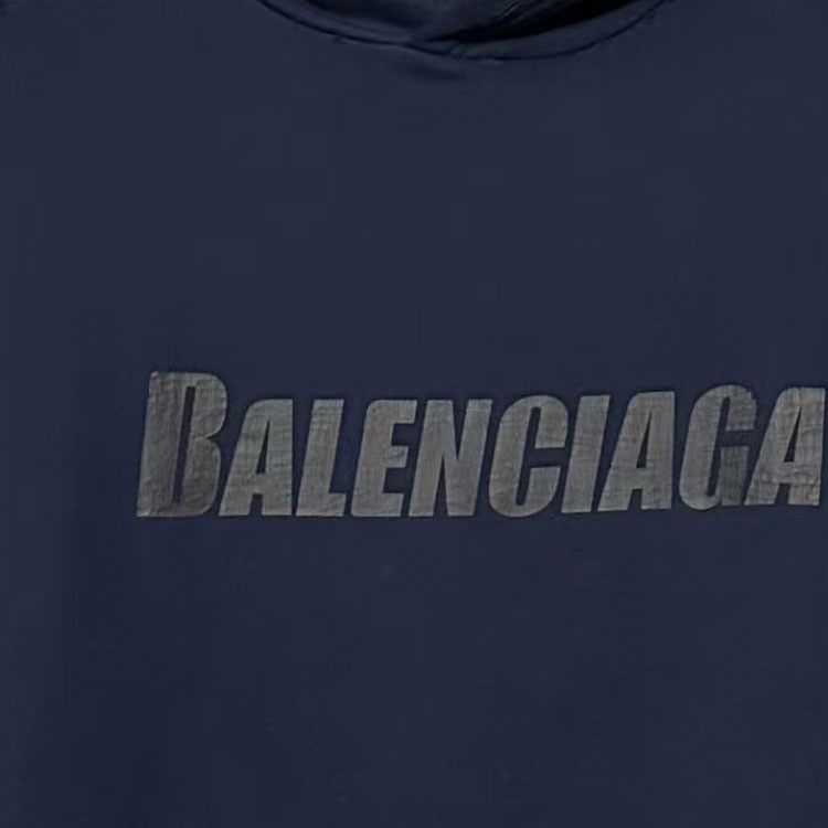 Balenciaga o1la1rc1a0425 Destroyed Hoodie in Marine Size US XS / EU 42 / 0 - 4 Thumbnail