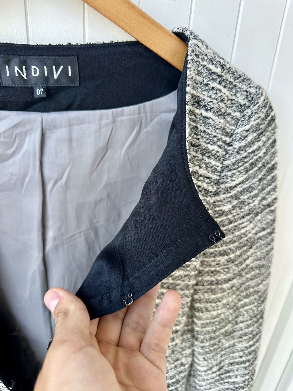 Japanese Brand 🇯🇵Vintage Made in Japan Indivi Blazer Size M / US 6-8 / IT 42-44 - 14 Thumbnail