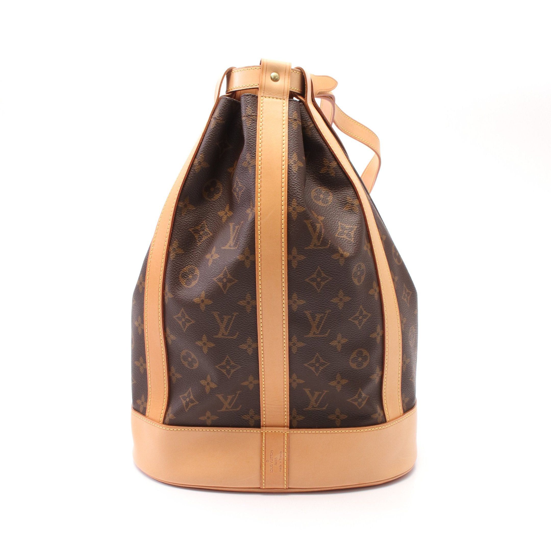 Louis Vuitton Randonnee Pm Monogram Shoulder Bag Leather Brown