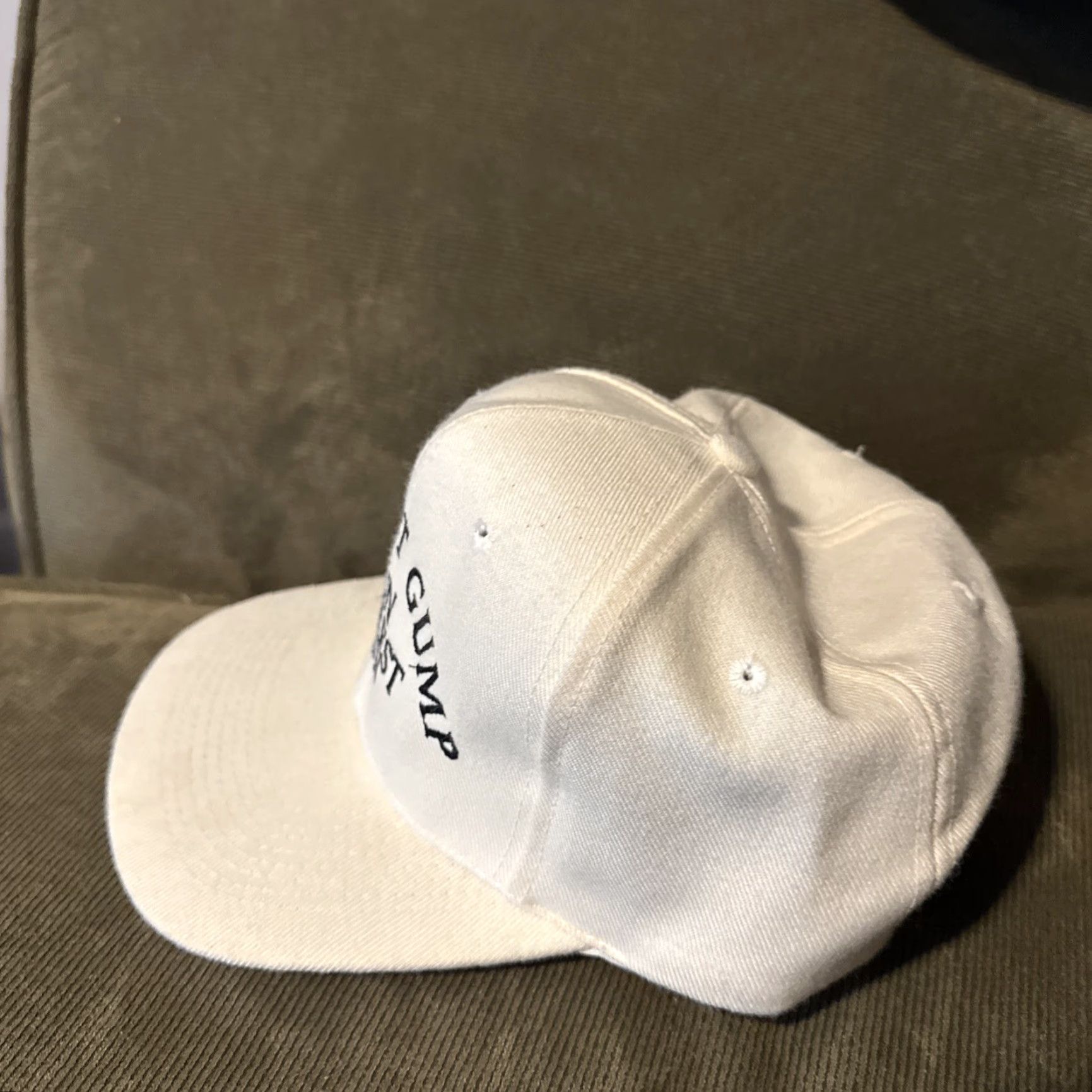 Vintage VINTAGE Forrest Gump Run Embroidered White Snapback Hat 90s KC Collections Men One Size Size ONE SIZE - 3 Thumbnail