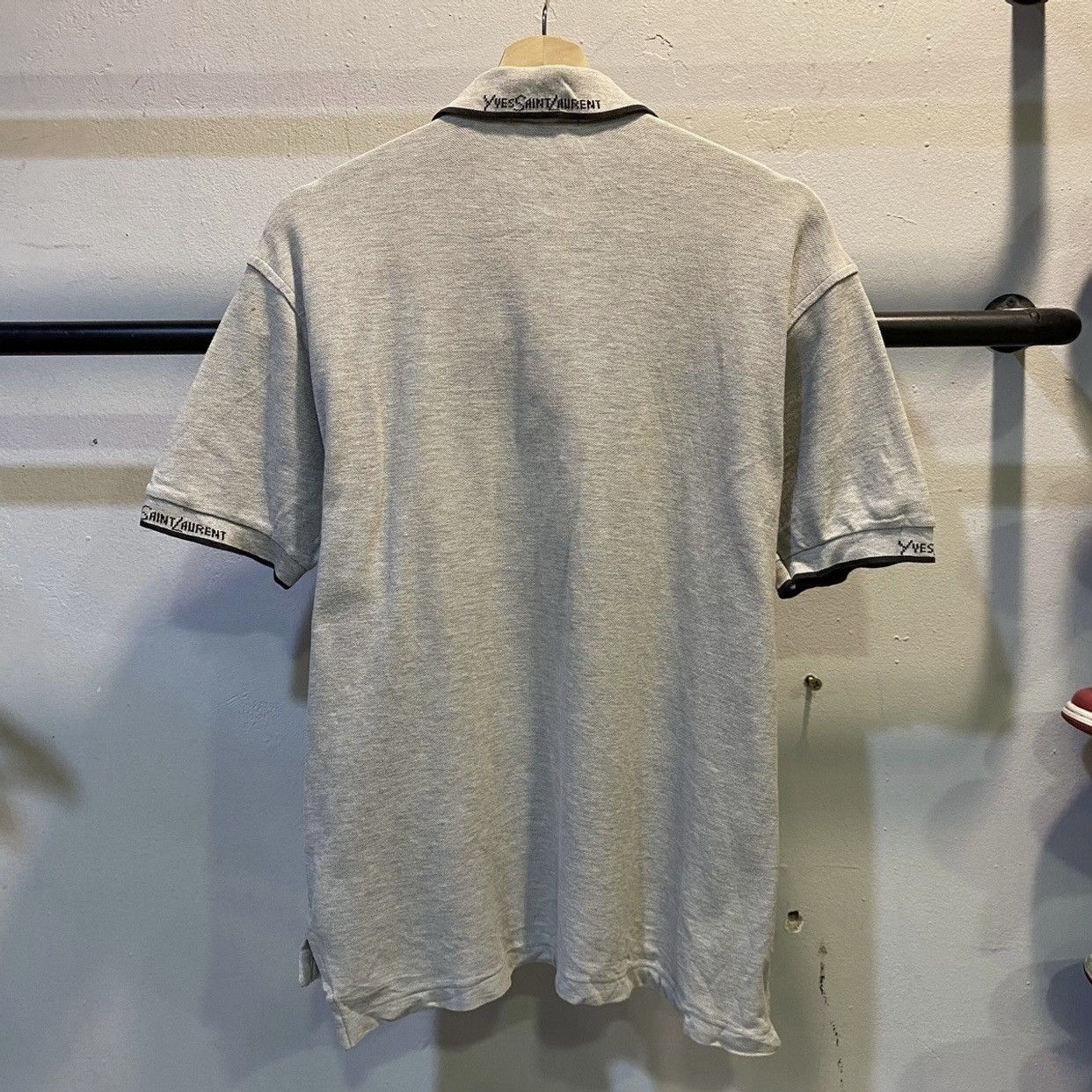 Yves Saint Laurent Vtg YSL Yves Saint Laurent Pour Homme Polo Tee Size US M / EU 48-50 / 2 - 2 Thumbnail