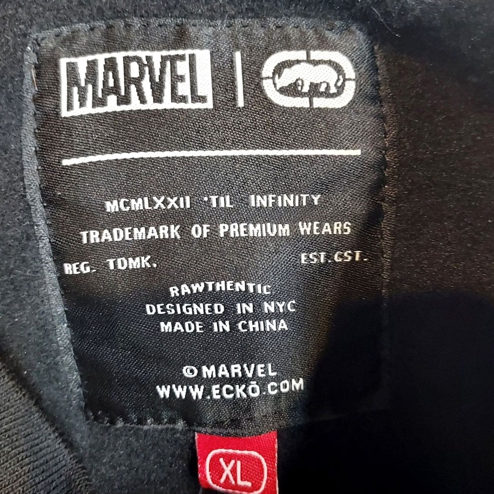 Ecko Unltd. Ecko Unltd Marvel Spider-Man Varsity Bomber Jacket Men’s XL Black NWT Logo Button Mid-Length Polyester Fleece Jacket Size US XL / EU 56 / 4 - 6 Thumbnail