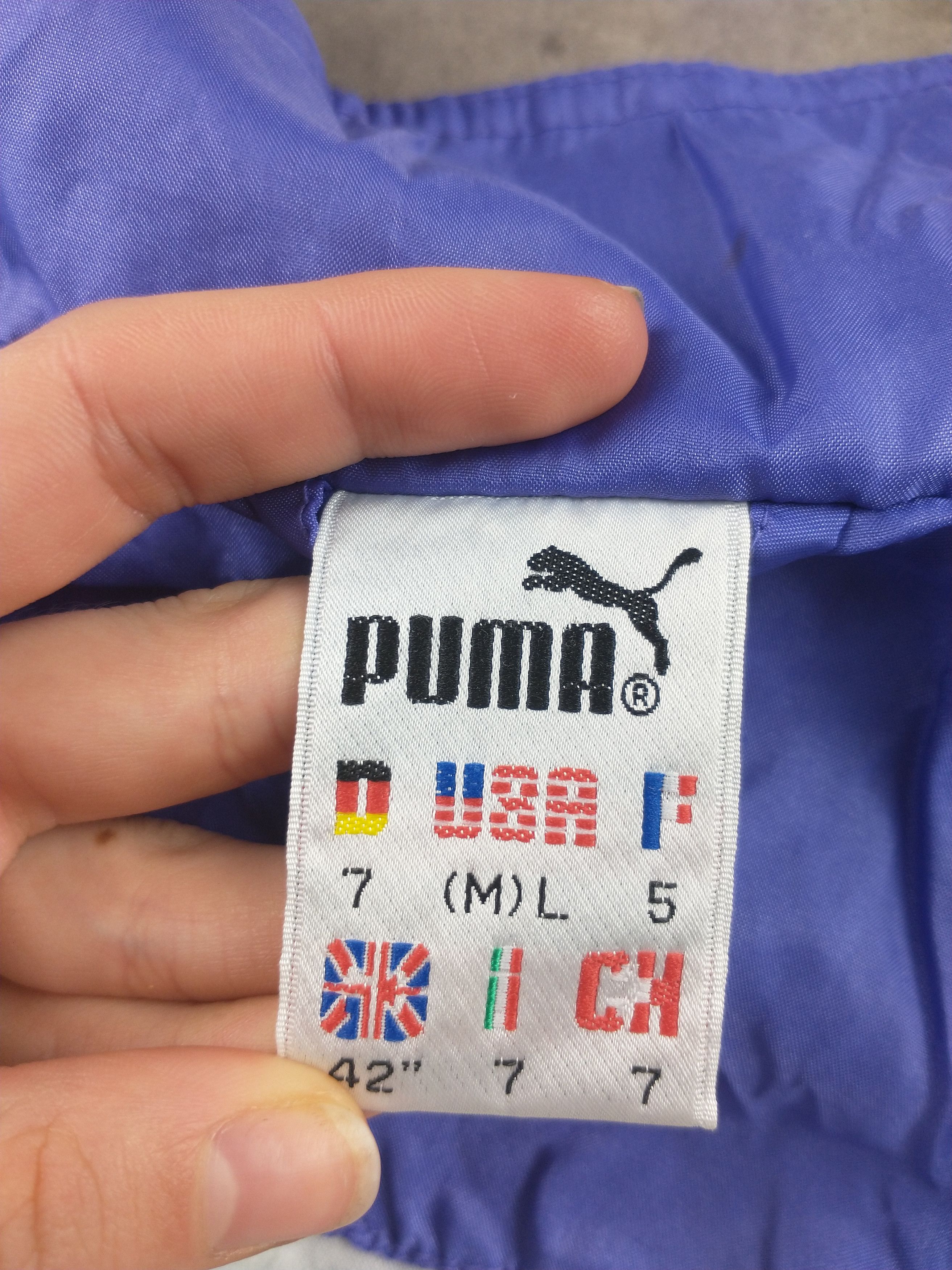 Puma Windbreaker Track Jacket Size US (M) L Green Purple Size US L / EU 52-54 / 3 - 3 Thumbnail