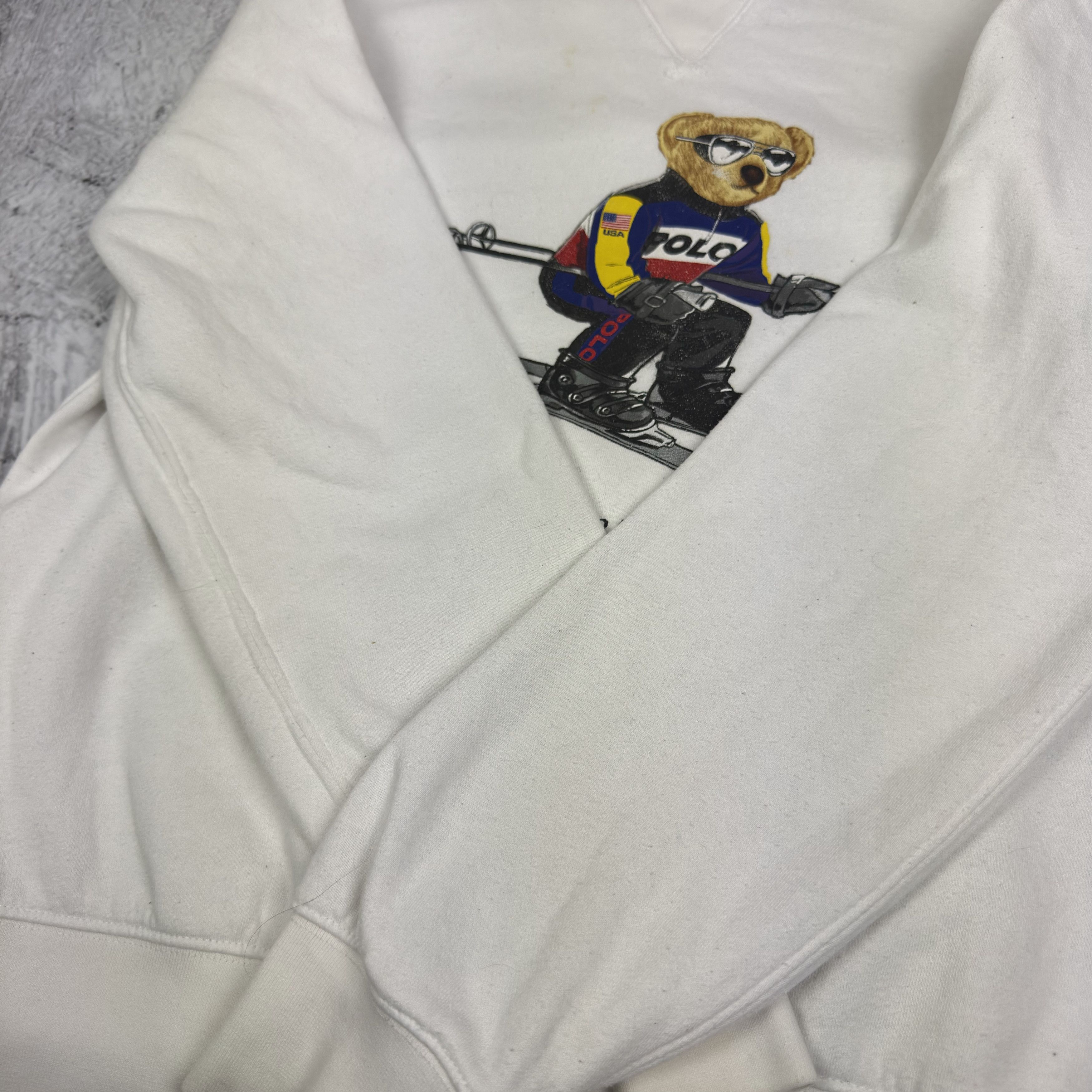 Polo Ralph Lauren Polo Bear By Ralph Lauren Men's White Cotton Sweatshirt M Size US M / EU 48-50 / 2 - 8 Thumbnail