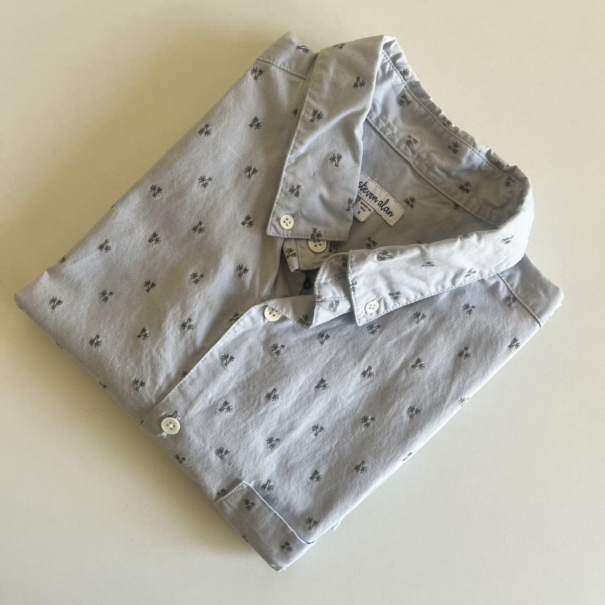 Steven Alan Steven Alan Short Sleeve Button Front Shirt Palm Tree Size L Size US L / EU 52-54 / 3 - 1 Thumbnail