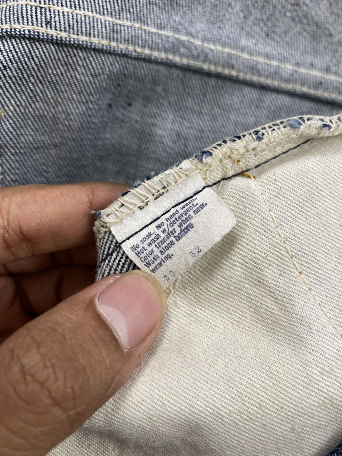 Levi's Vintage Clothing 🇺🇸1970s Vintage Levis 505-0917 Orange Tab Indigo Baggy Jeans Size US 38 / EU 54 - 10 Thumbnail