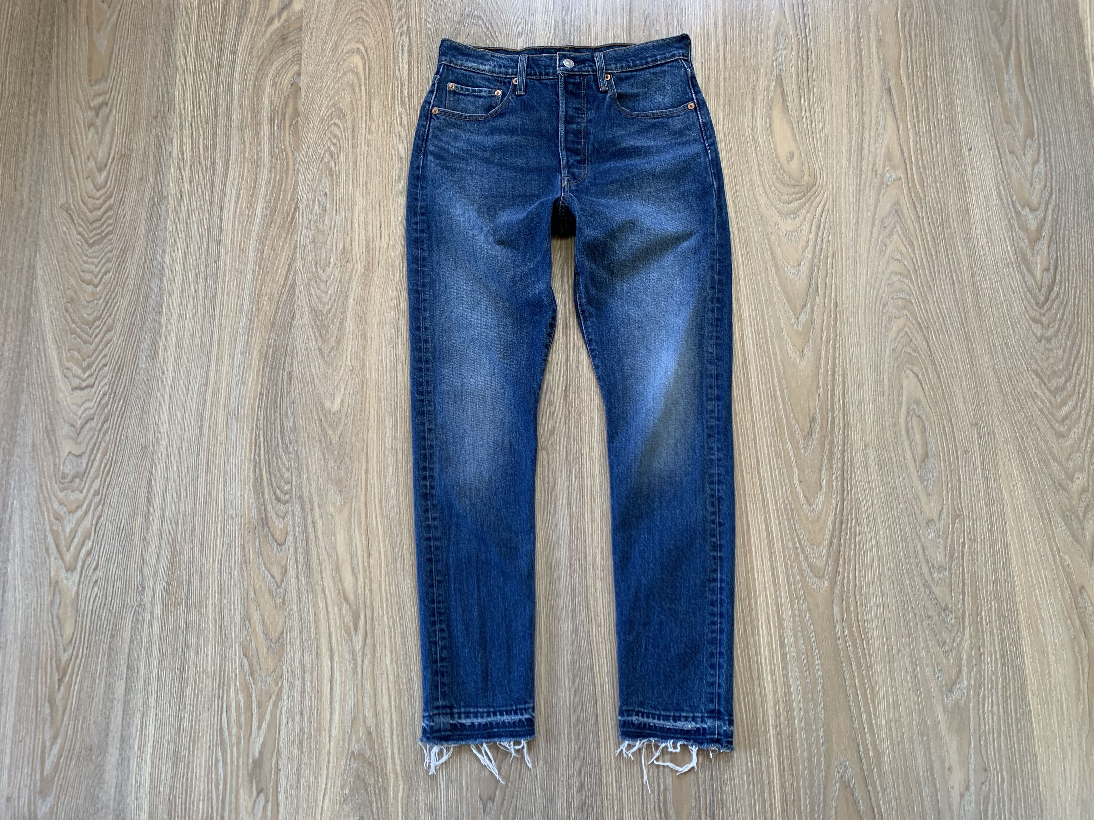 Levi's Womens Levi’s 501 Blue Wash Denim Jeans Size 27" / US 4 / IT 40 - 2 Thumbnail