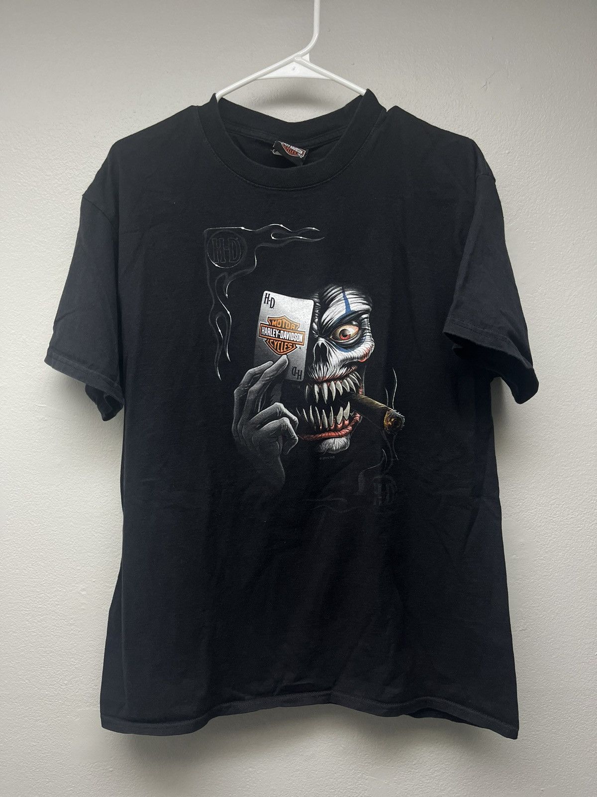 Harley Davidson Harley Davidson Reaper Smoking w/ Poker Card Graphic Tshirt Size US L / EU 52-54 / 3 - 1 Thumbnail