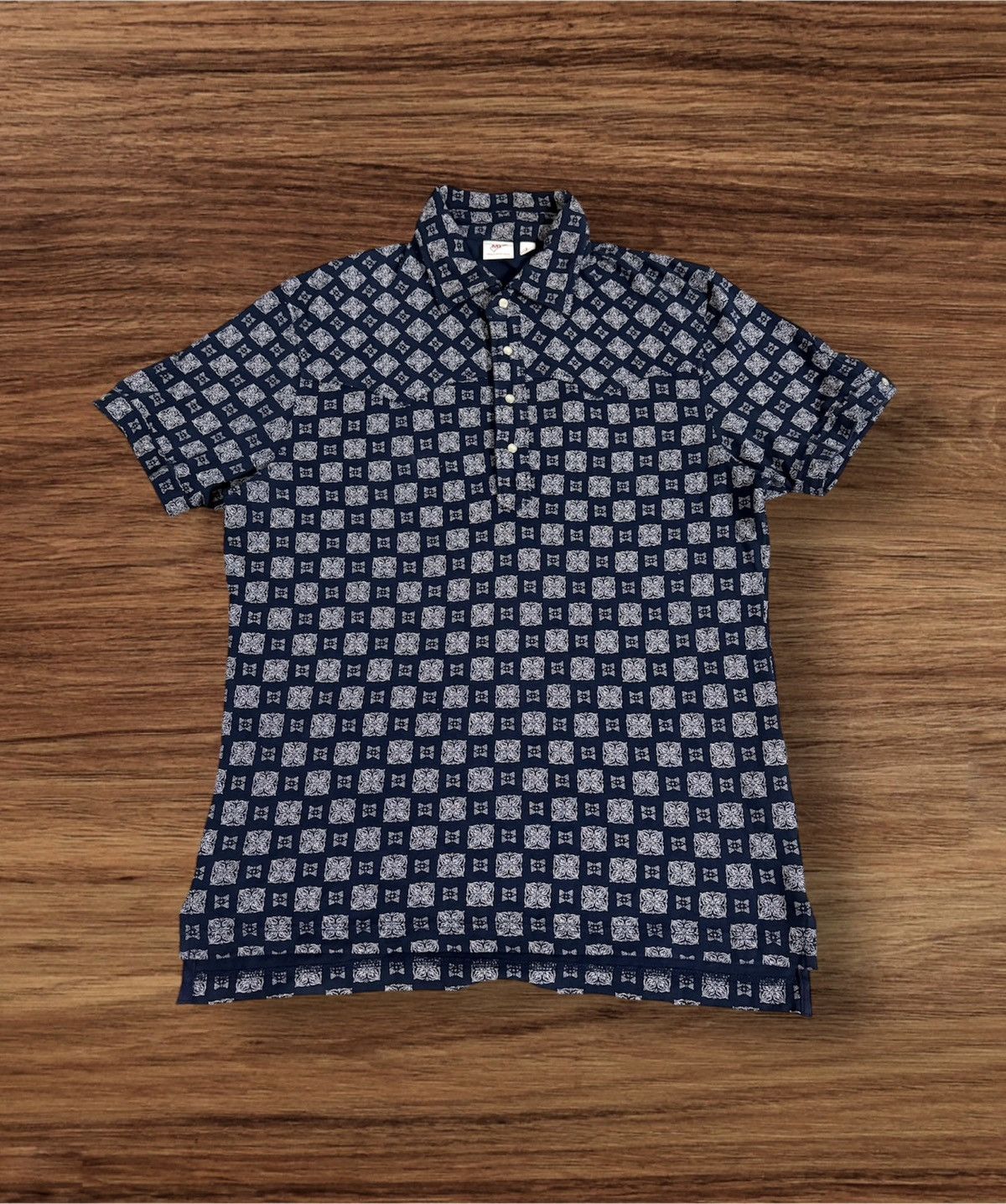 Designer × Michael Bastian × Uniqlo 🔥RARE🔥🔥Michael Bastian X Uniqlo Full Print Polo Tee Size US M / EU 48-50 / 2 - 1 Thumbnail
