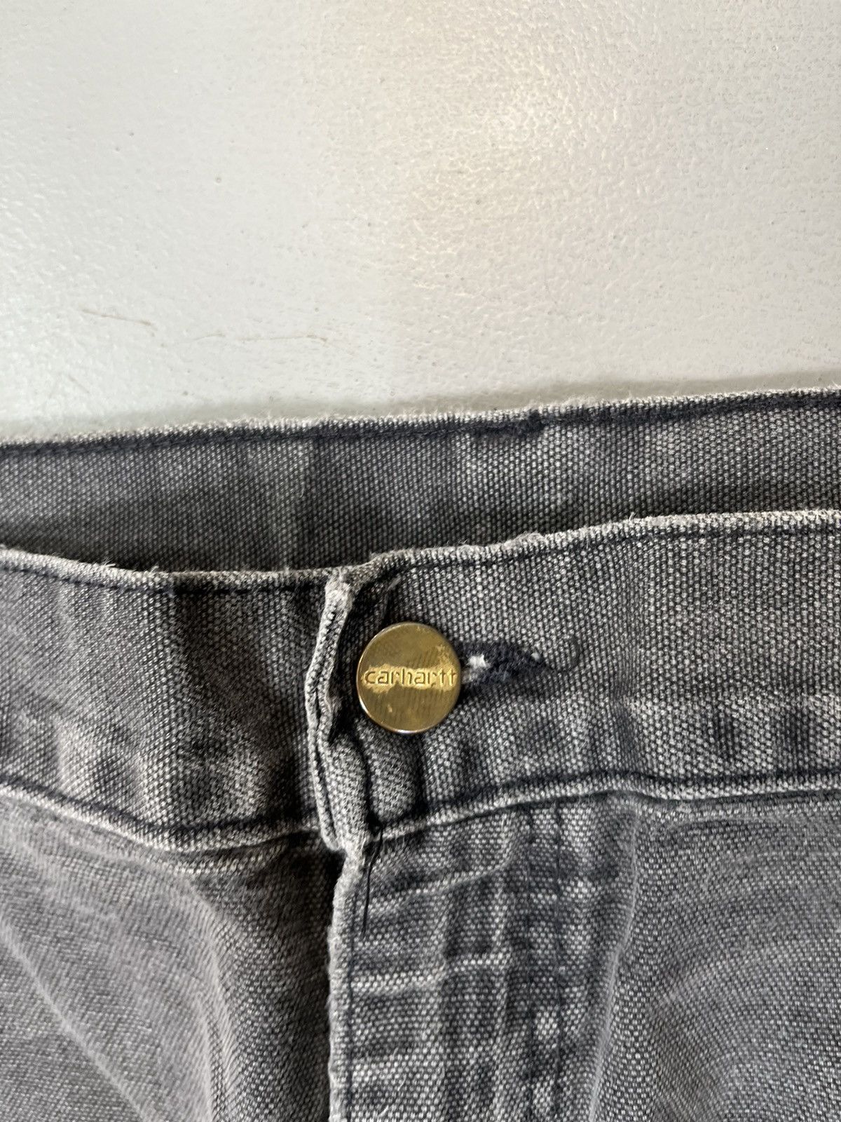 Carhartt × Vintage Sun faded Carhartt B01 BLK double knee denim Size US 37 - 6 Thumbnail