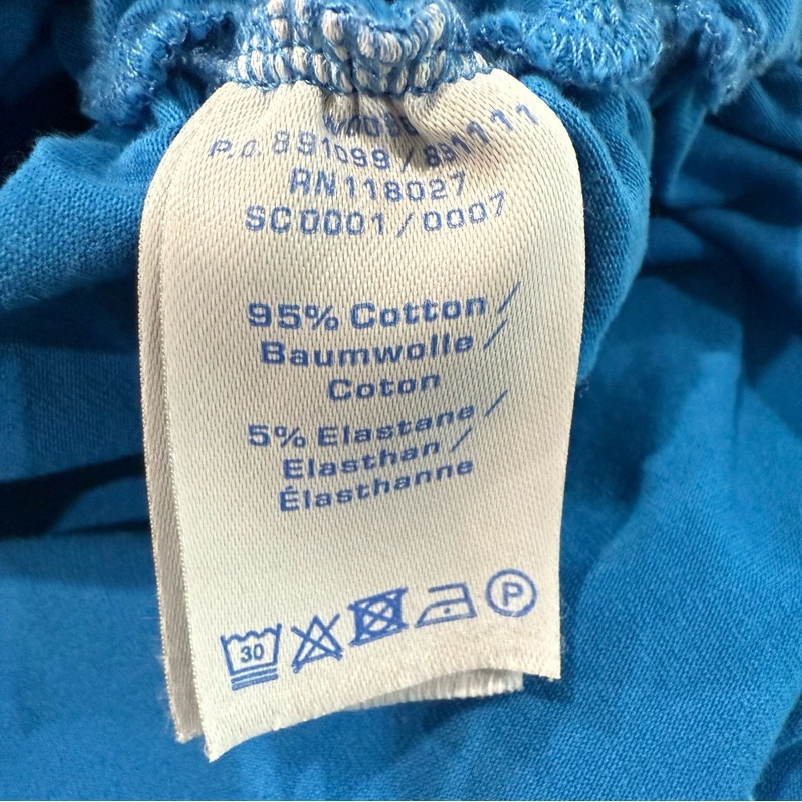 Boden Boden Ruched Sides Short Sleeve Scoop Neck Top Womens 8 Blue Size M / US 6-8 / IT 42-44 - 5 Thumbnail