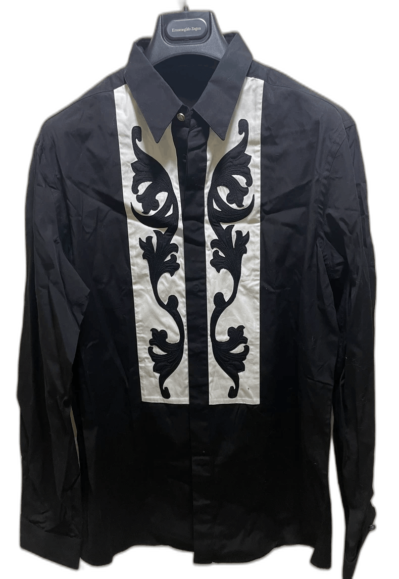 Versace Versace Long Sleeve Shirt with Embroidery Size US L / EU 52-54 / 3 - 1 Thumbnail