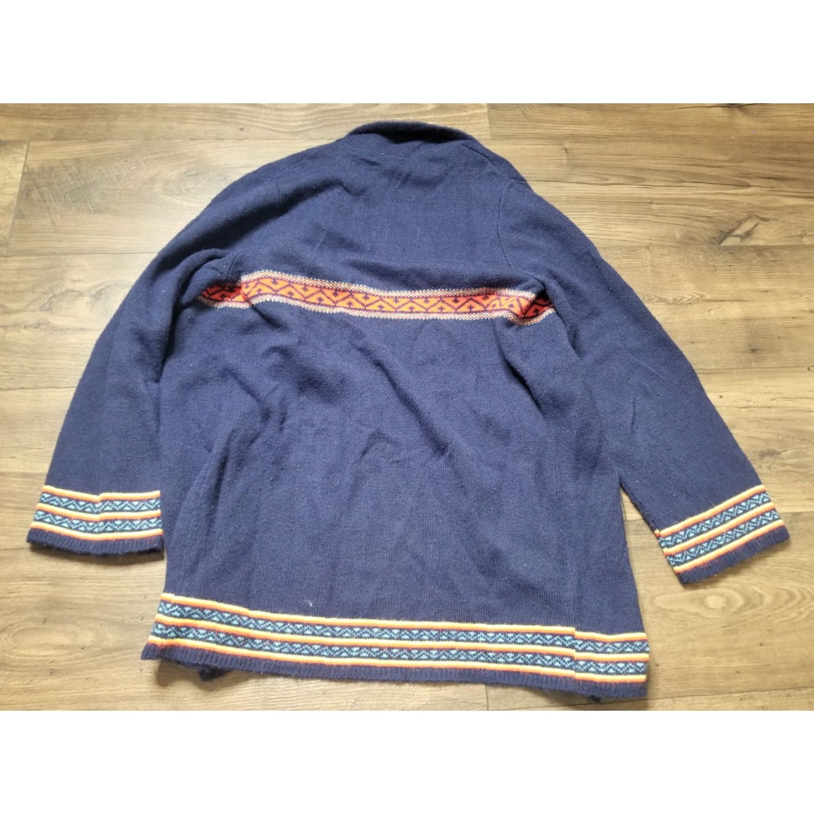 Sears Vintage Sears 1960s Men’s Blue Striped Cardigan XL Casual Knit Sweater M Size US M / EU 48-50 / 2 - 2 Thumbnail