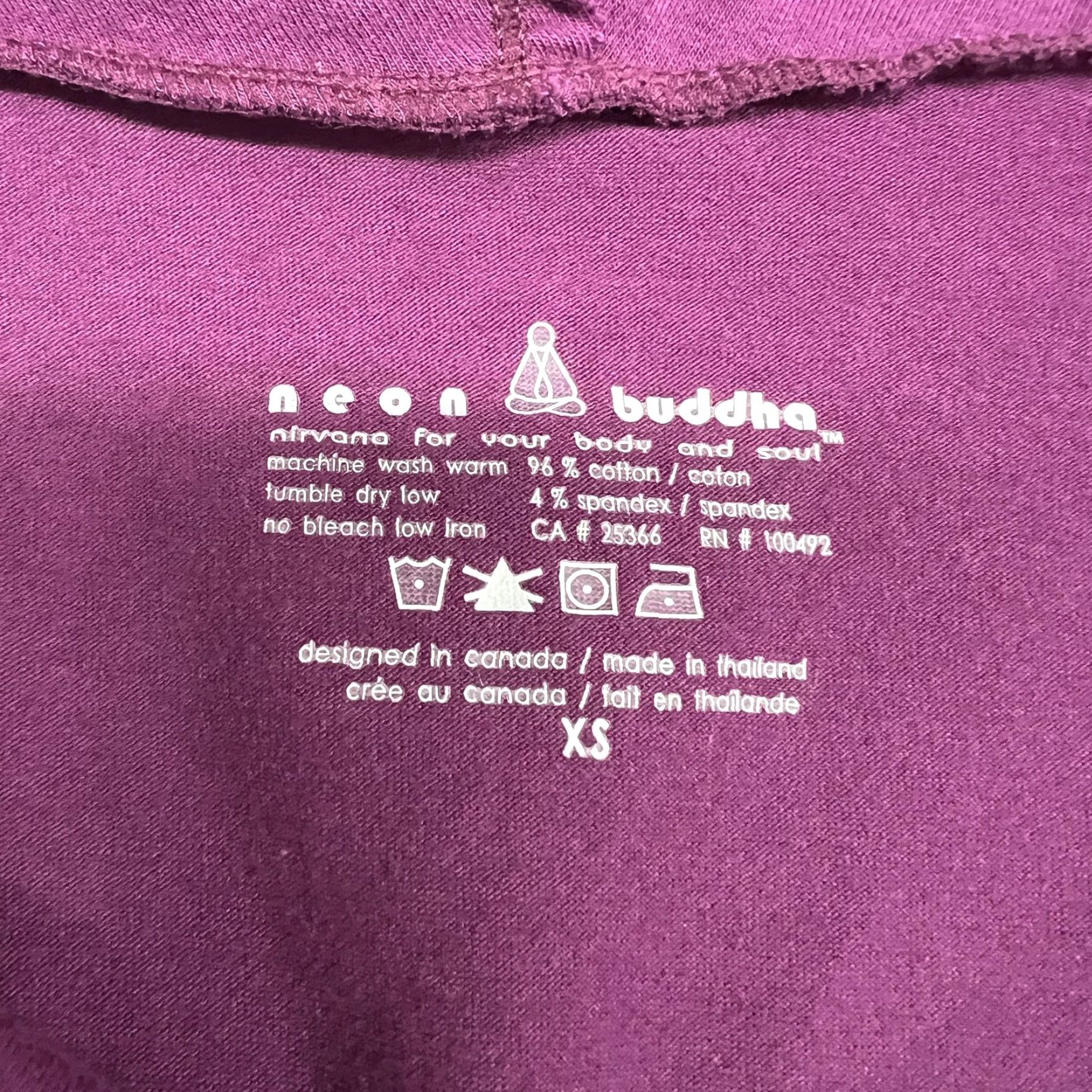 Vintage Neon Buddha Womens XS Purple Cowl Neck 3/4 Sleeve Tunic Top Pockets Shirt Blouse Dressy Casual Knit Jersey Knit Tunic Shirt Size XS / US 0-2 / IT 36-38 - 3 Thumbnail