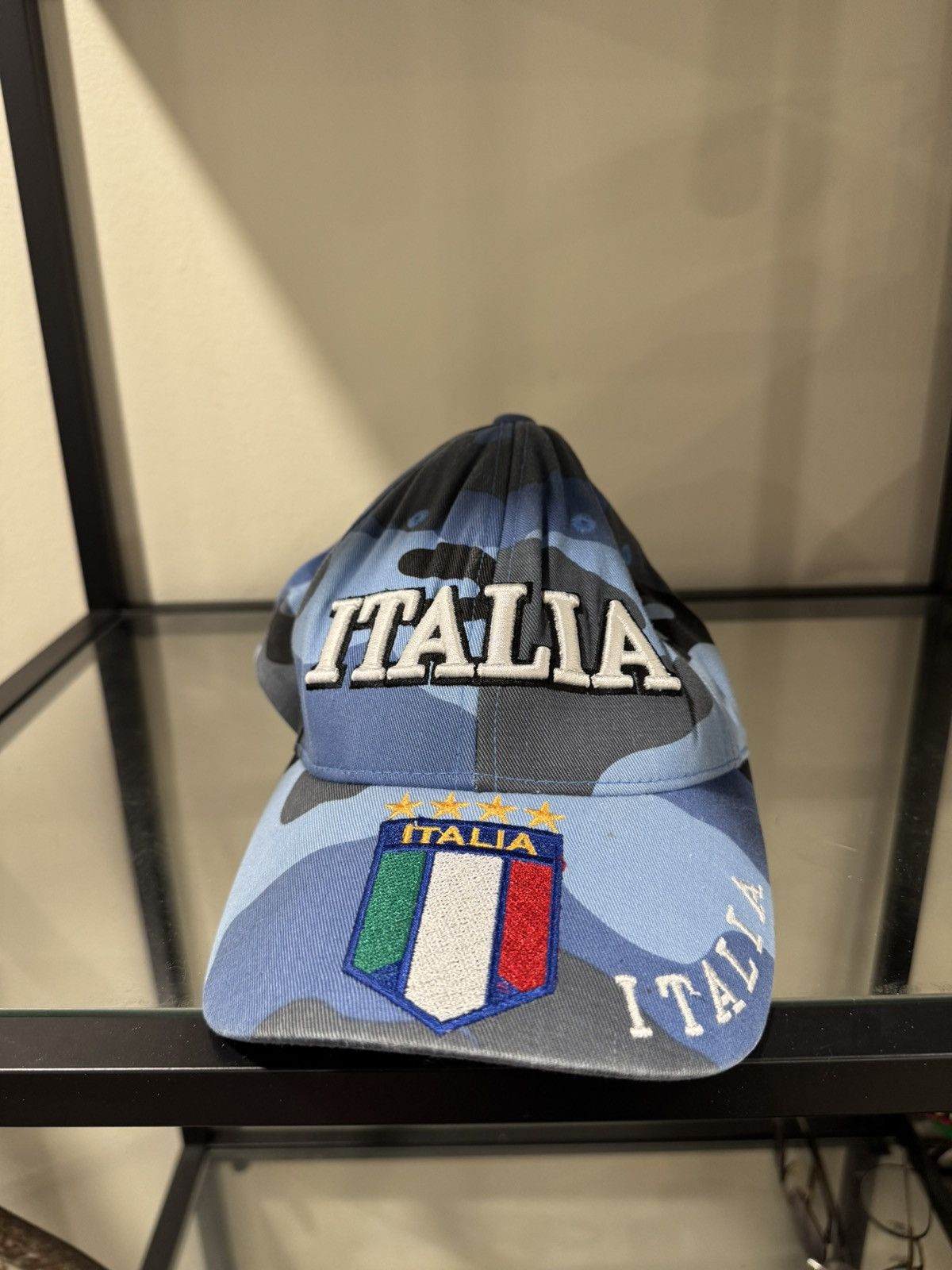 Other Italia Blue Camo Vintage Italy Hat Emanueline Size ONE SIZE - 2 Thumbnail