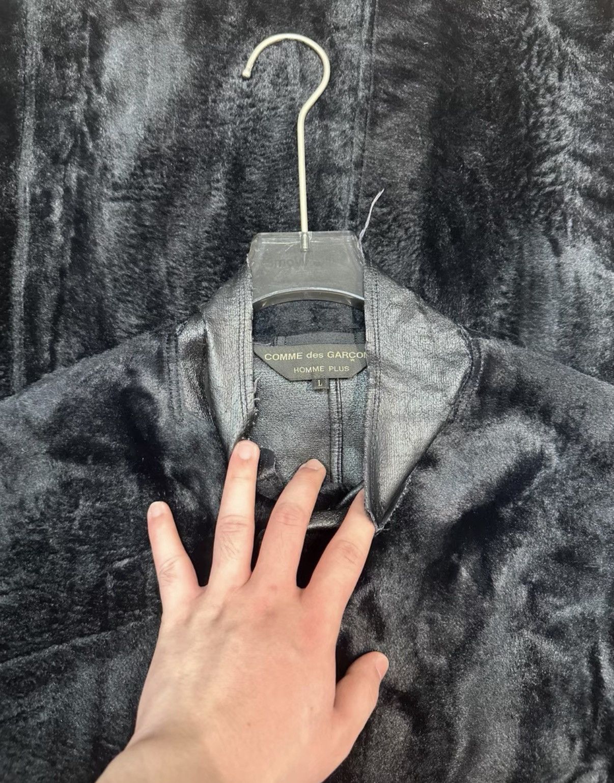 Comme des Garcons Homme Plus Comme des Garçons HOMME PLUS Black Velvet Long Coat K23 Size US L / EU 52-54 / 3 - 8 Thumbnail