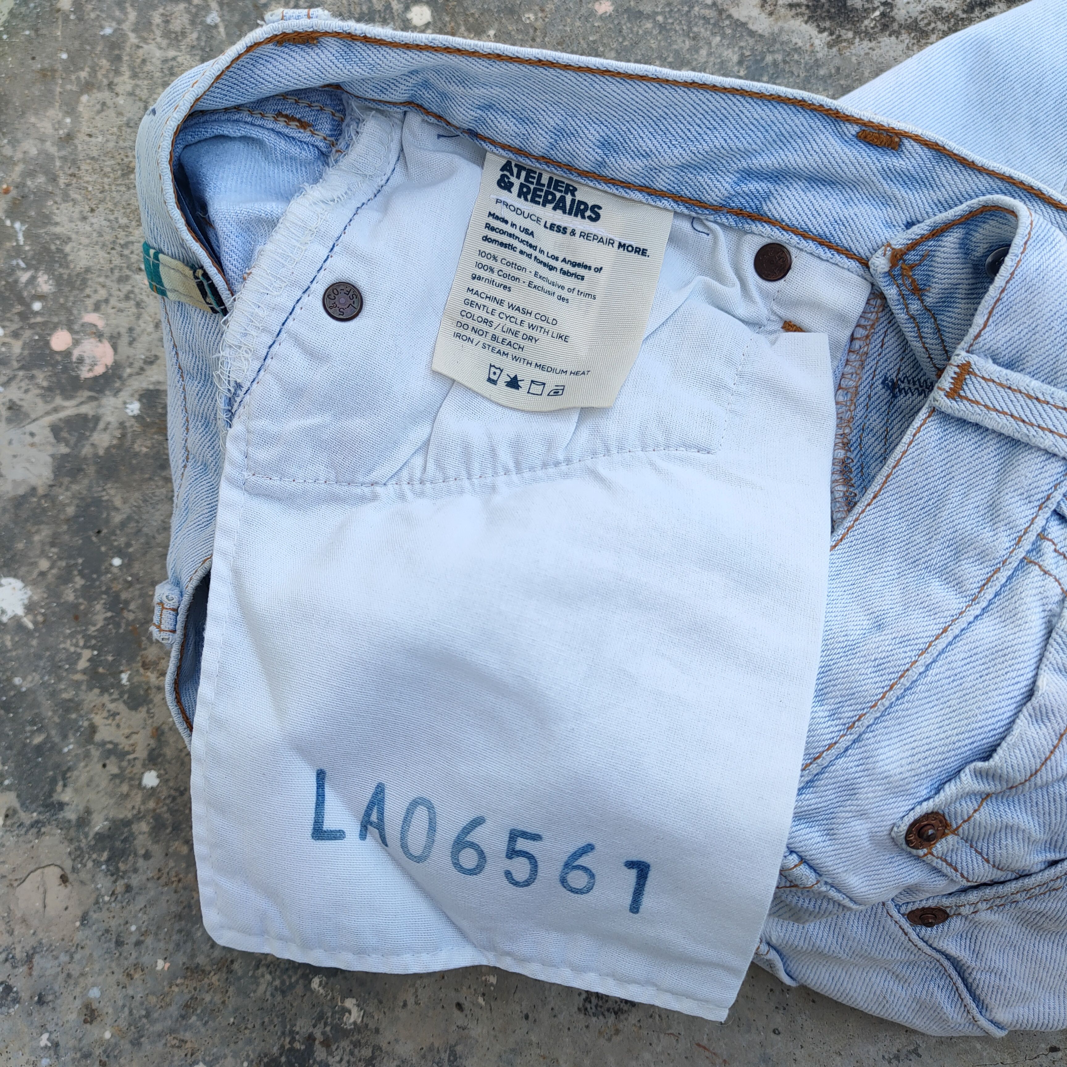 Atelier & Repairs × Jean × Levi's VINTAGE LEVI'S 501 ATELIER REPAIR JEANS DENIM PANTS Size US 27 - 17 Thumbnail