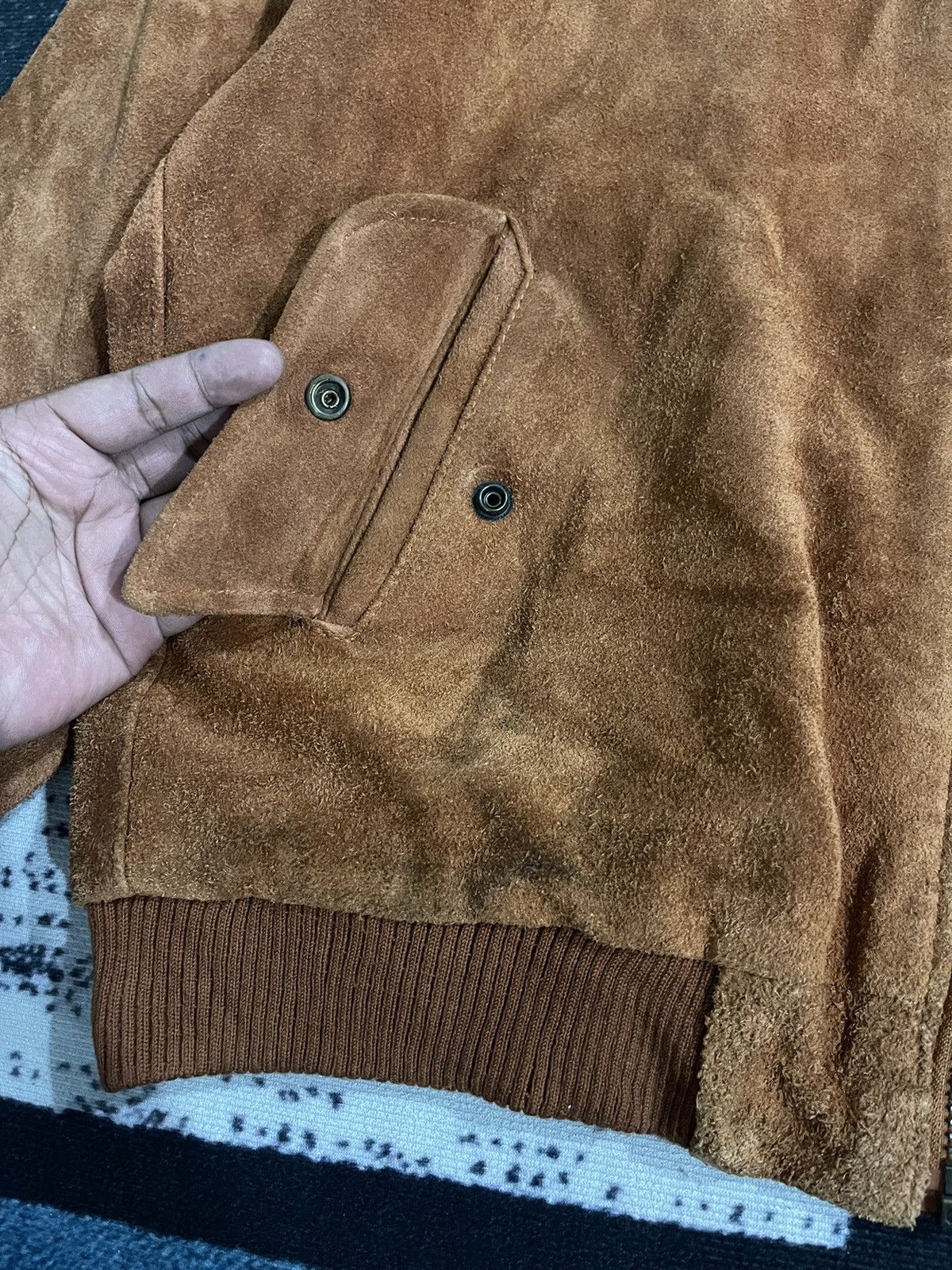Vintage Vintage Unknown Destination Cow Leather Bomber Jacket Size US XL / EU 56 / 4 - 9 Thumbnail