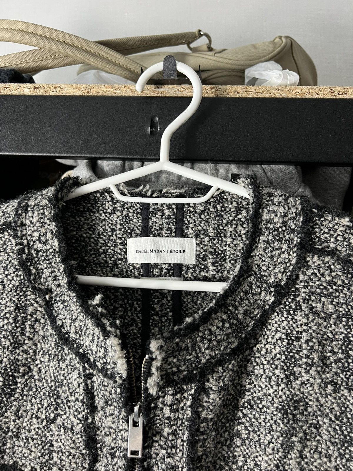 Isabel Marant Etoile 👑 Isabel Marant Etoile Tweed Wool Linen Blend Blazer Jacket Size M / US 6-8 / IT 42-44 - 2 Thumbnail