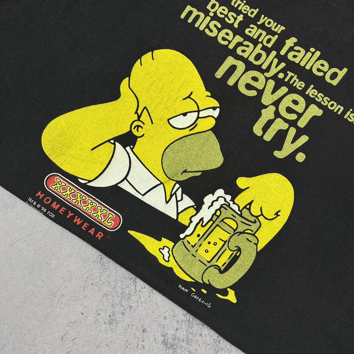 Cartoon Network Vintage Simpsons Homer cartoon humor tee 1998 Size US L / EU 52-54 / 3 - 3 Thumbnail
