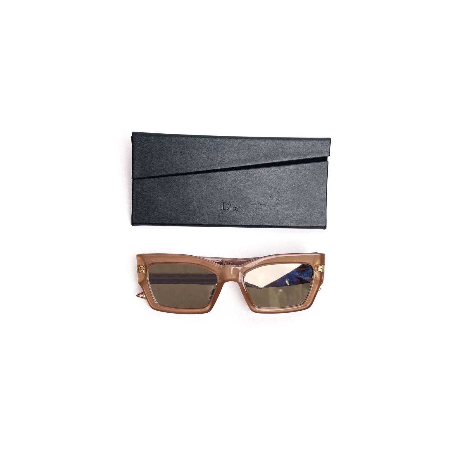 Dior Beige Reflective Sunglasses Size ONE SIZE - 7 Thumbnail