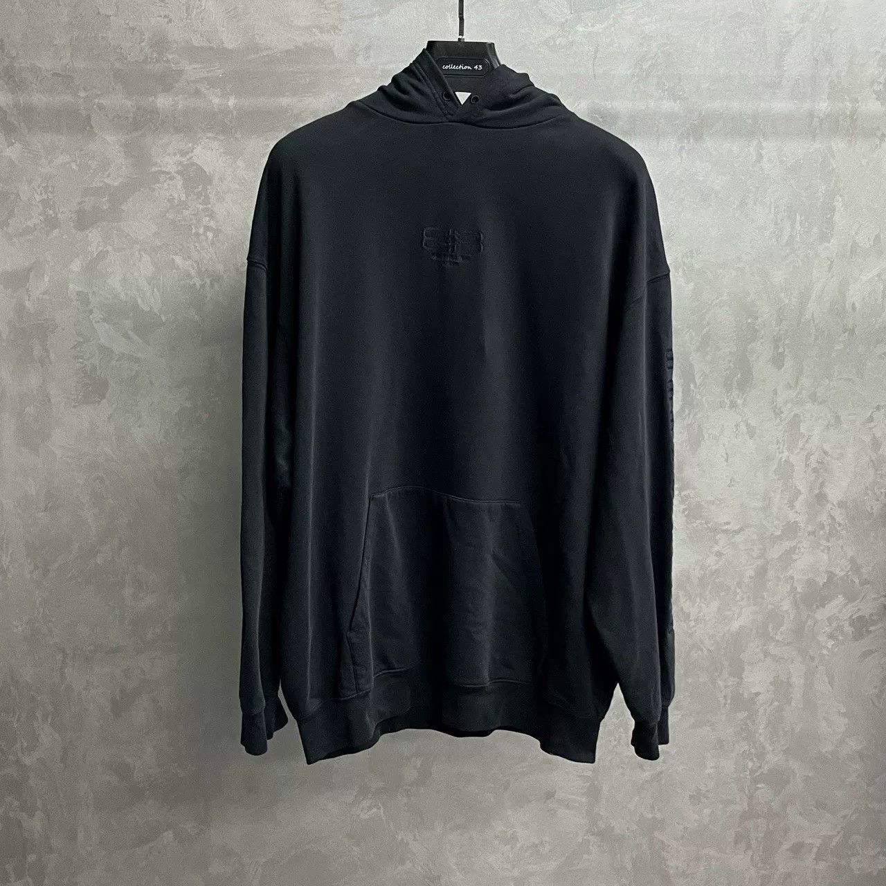 Balenciaga Balenciaga Black Logo Embroidered Hoodie Size US L / EU 52-54 / 3 - 1 Thumbnail
