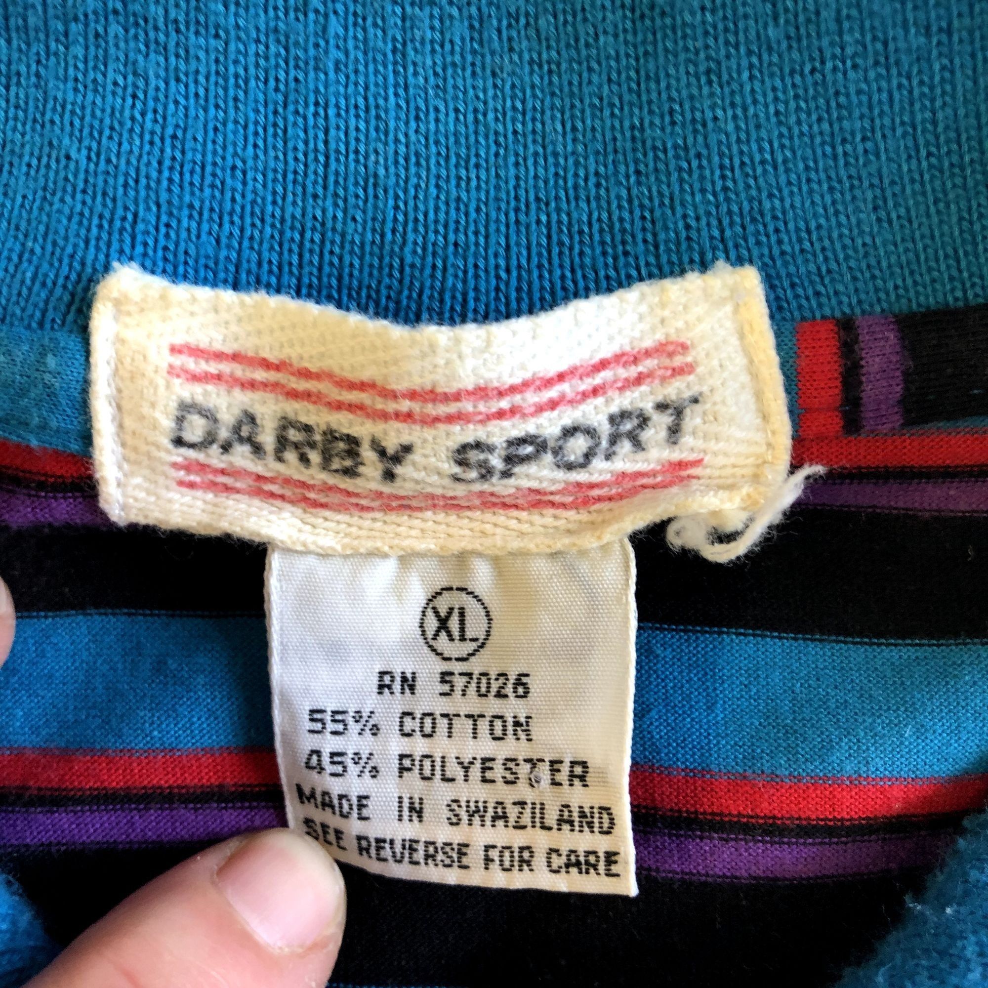 Other Vtg Derby Sport Blue Red STRIPE Surfer Pocket POLO Size US XL / EU 56 / 4 - 3 Thumbnail