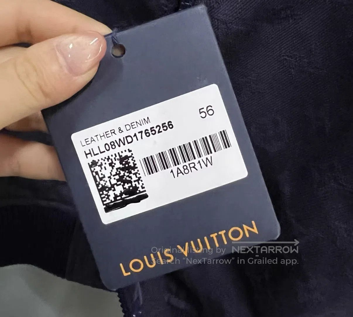 Louis Vuitton Blue XL er Jacket with Leather Sleeves. Size US XL / EU 56 / 4 - 3 Thumbnail