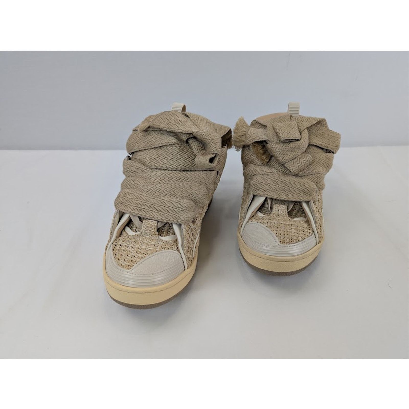 Lanvin o1rshd1 Curb Low Top Sneakers in 65 Natural Size US 8 / EU 41 - 8 Thumbnail