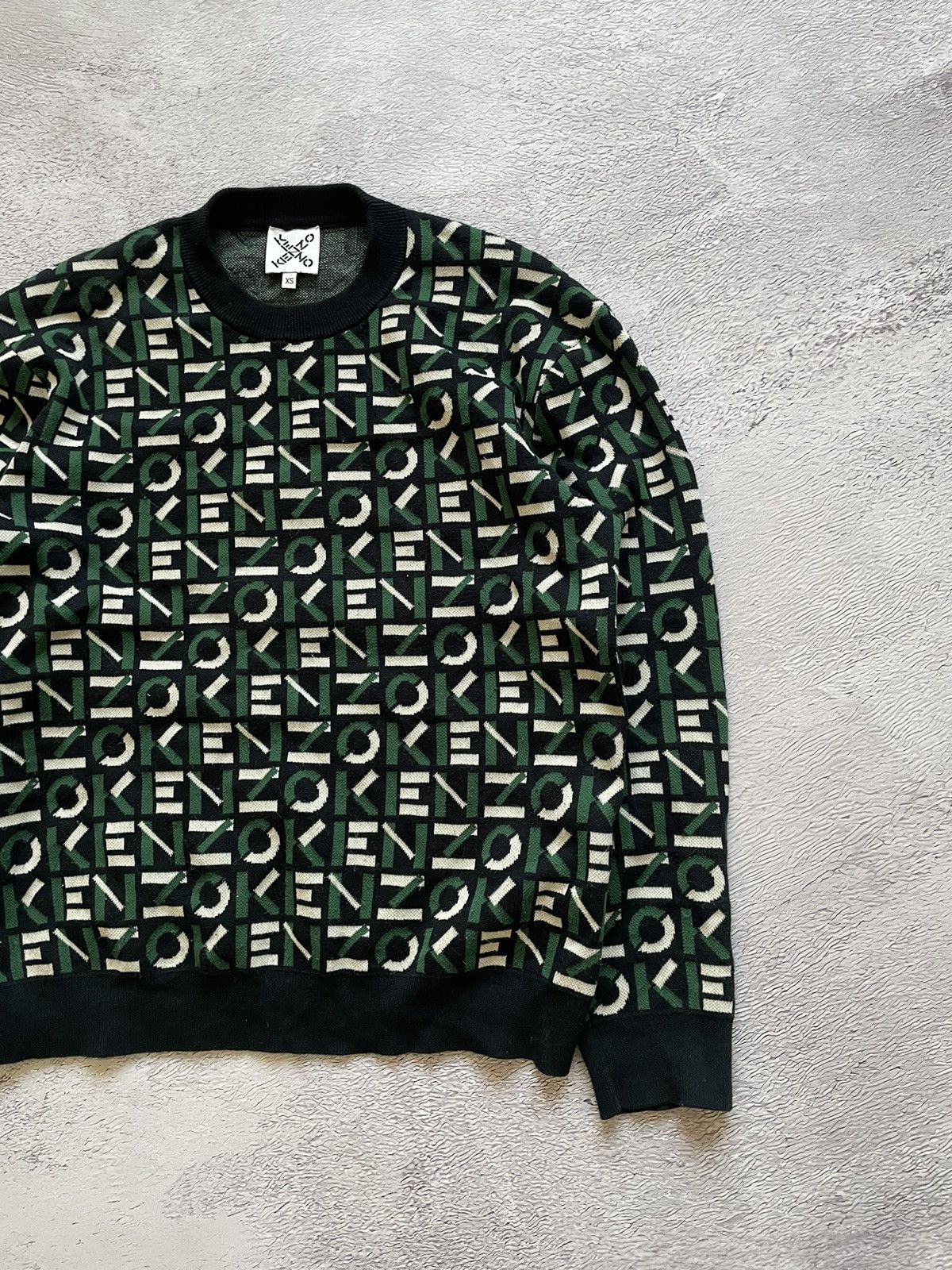 Kenzo Vintage! Kenzo Paris Sweater Luxury AOP Monogram Logo Size US XS / EU 42 / 0 - 3 Thumbnail