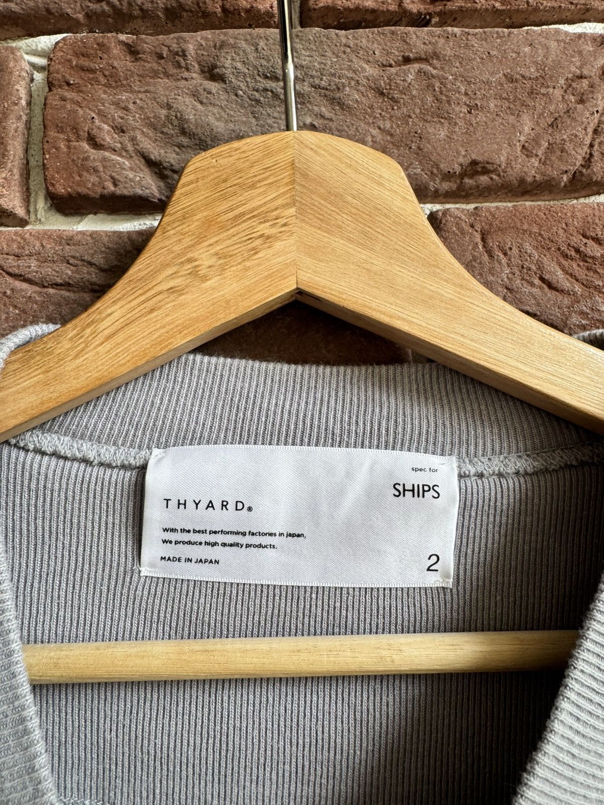 Japanese Brand Ships Thyard Japanese Designer Gray Waffle Crewneck Sweatshi Size US M / EU 48-50 / 2 - 7 Thumbnail