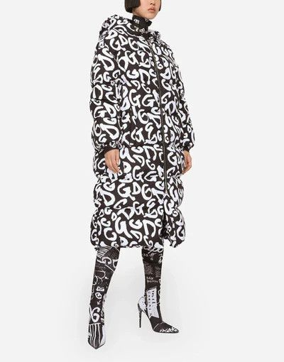 Dolce & Gabbana o1y0825 Hooded Coat in Black/White Size M / US 6-8 / IT 42-44 - 4 Thumbnail