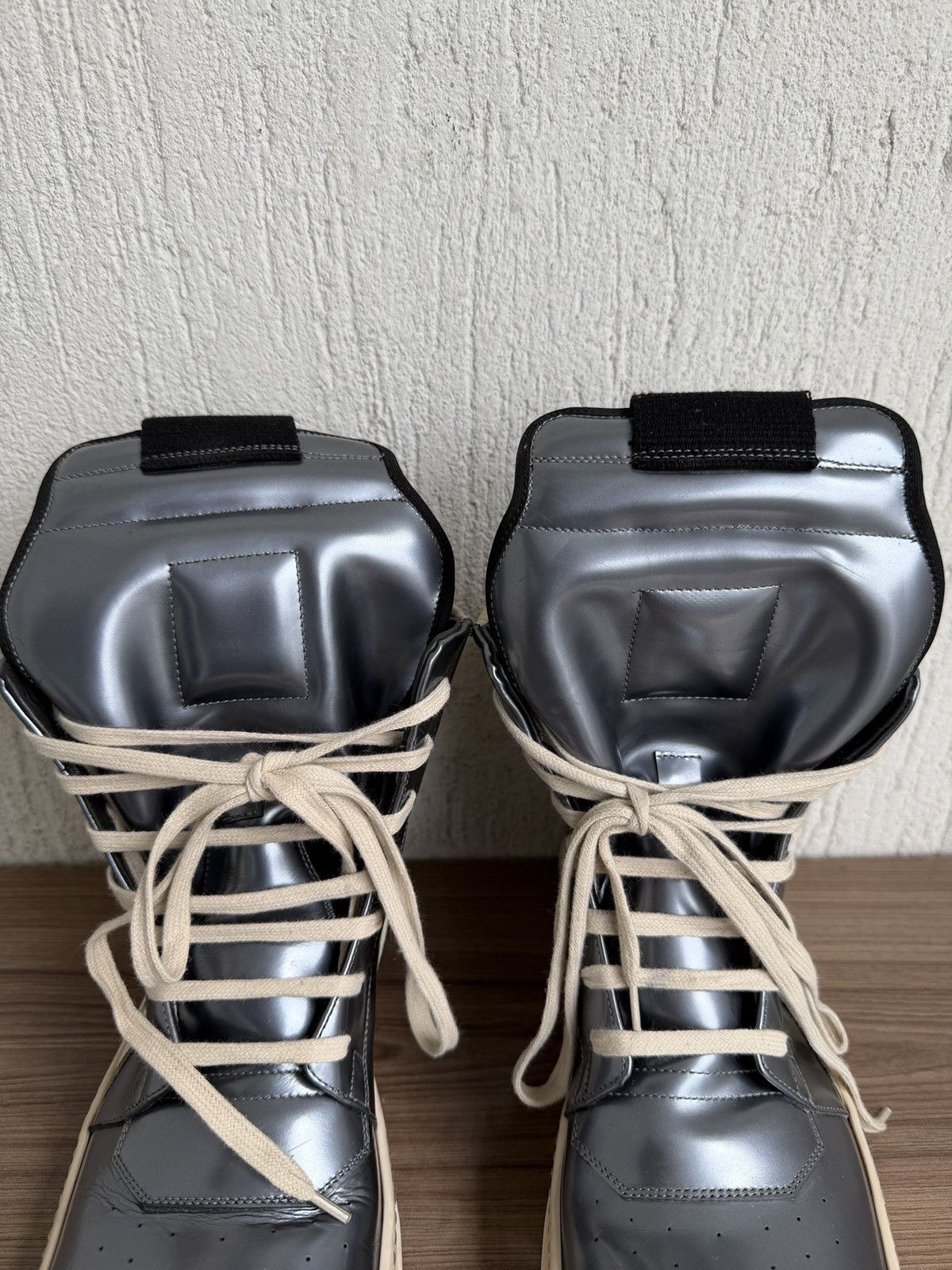 Rick Owens E15 metallic silver Geobasket Size US 10 / EU 43 - 10 Thumbnail