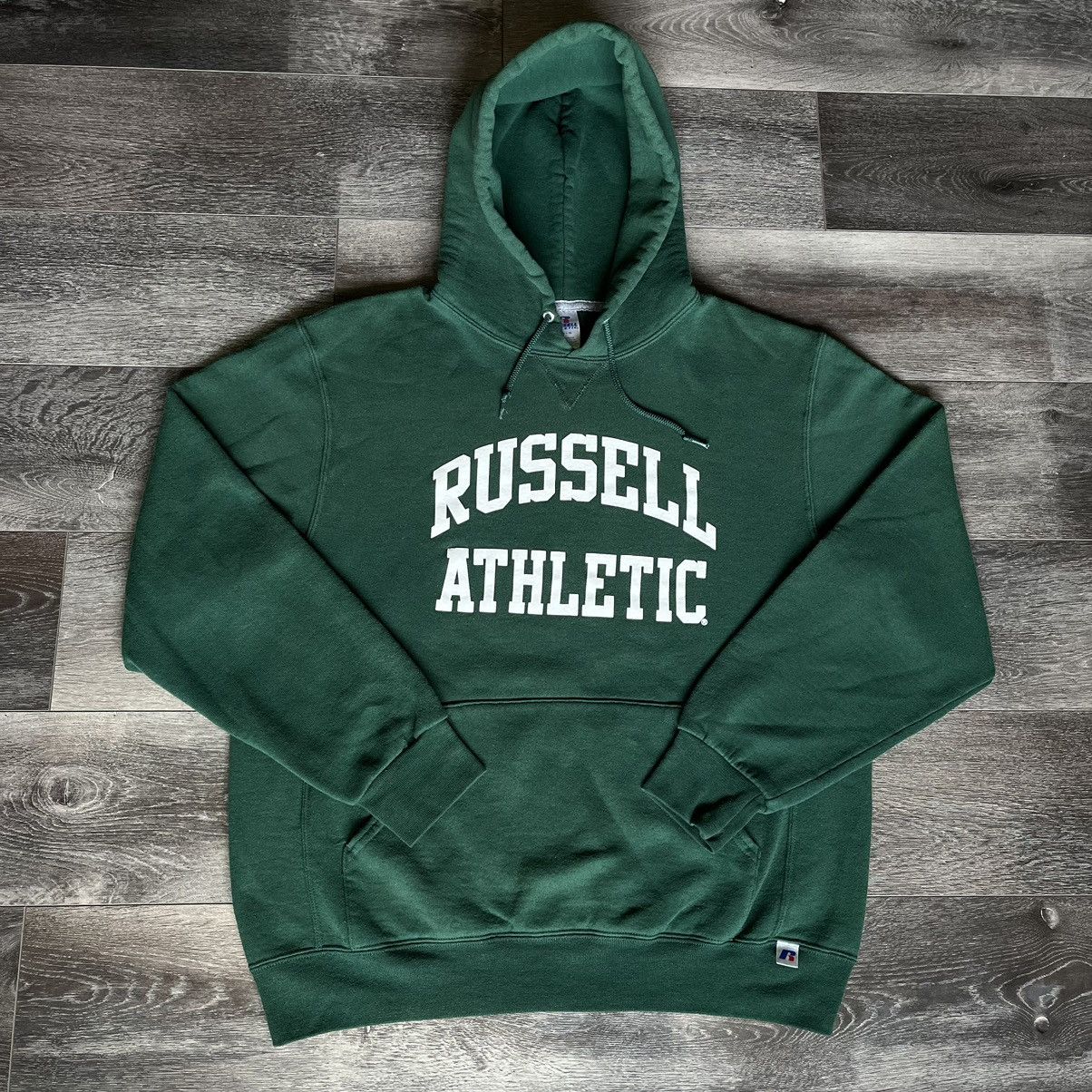 Vintage 90’s Russell Athletic Pullover Hoodie Green Mens online M Made In USA